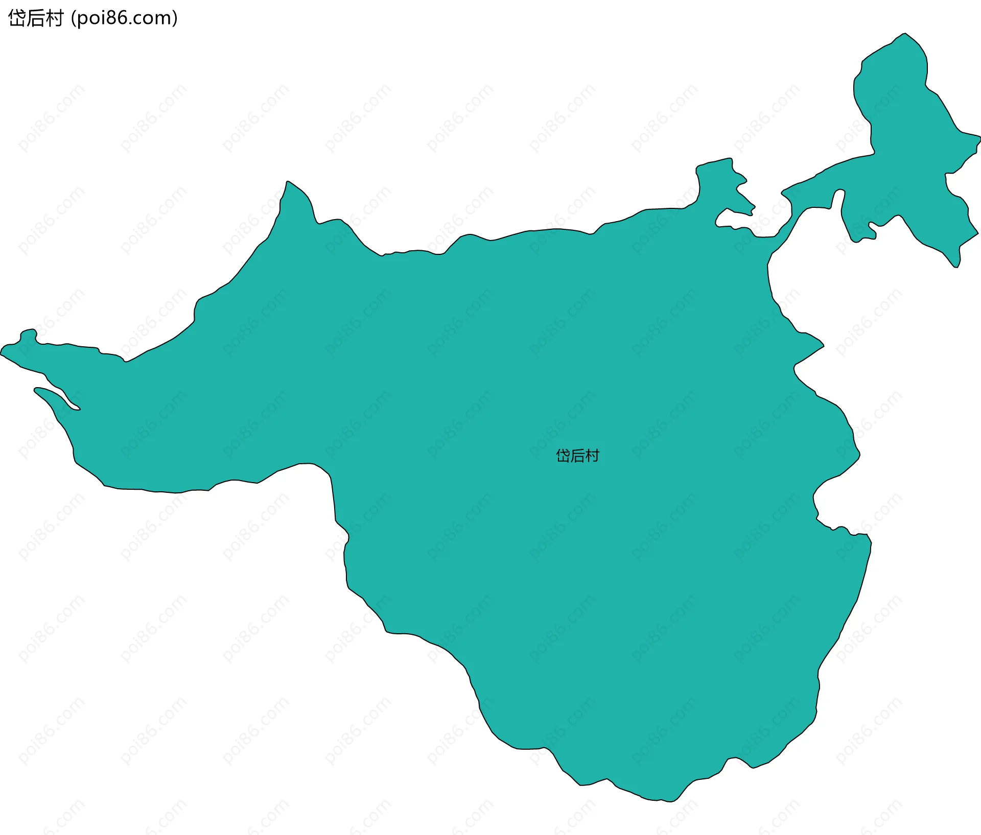 岱后村边界地图