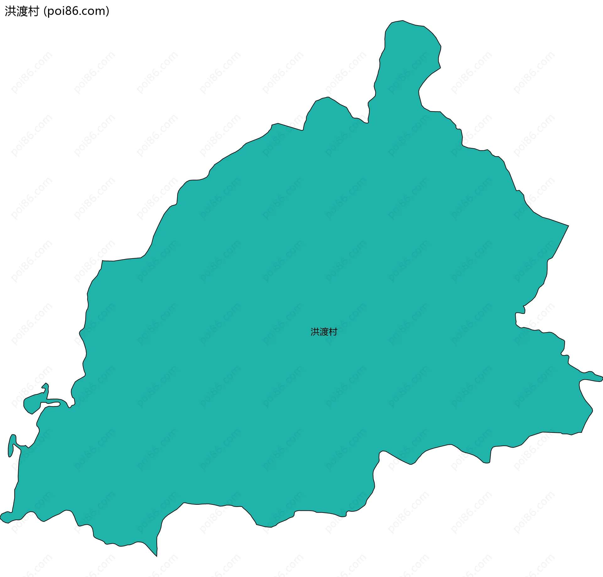 洪渡村边界地图