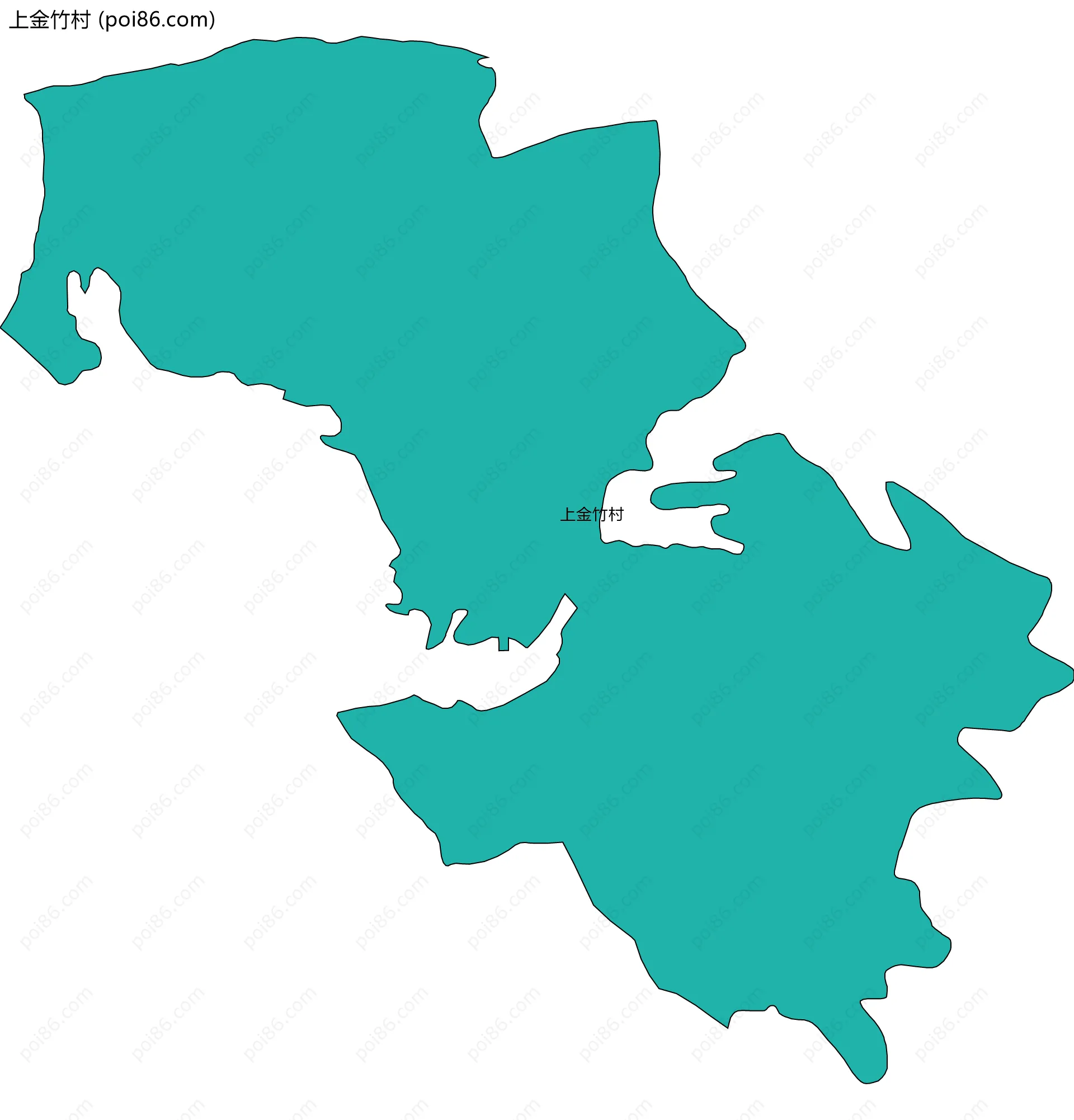 上金竹村边界地图
