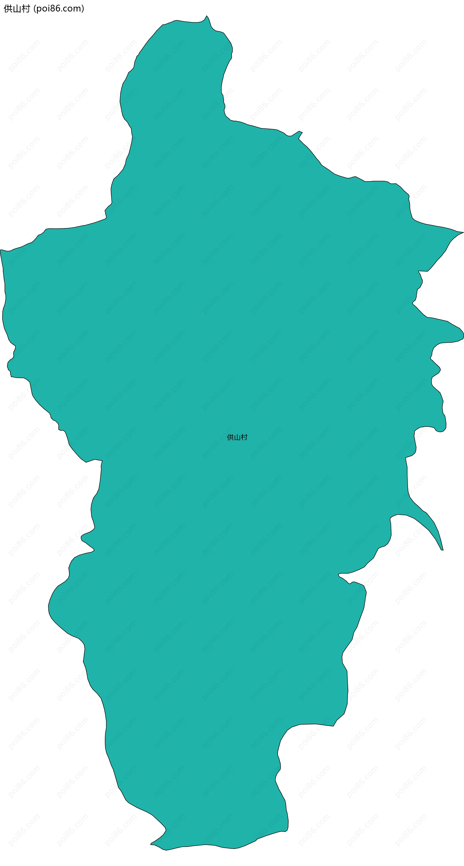 供山村边界地图