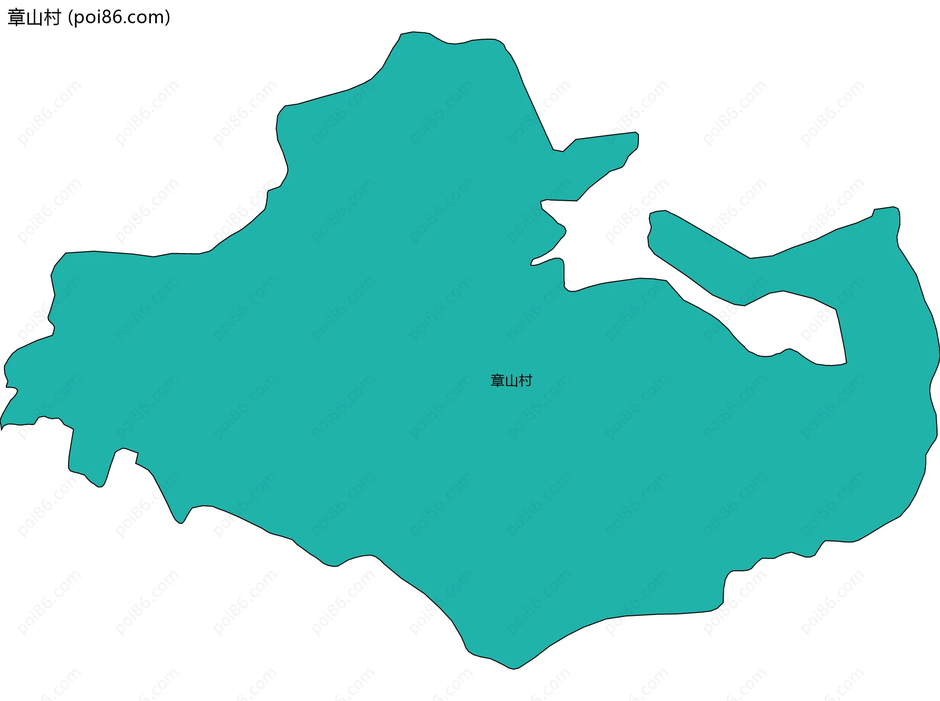 章山村边界地图