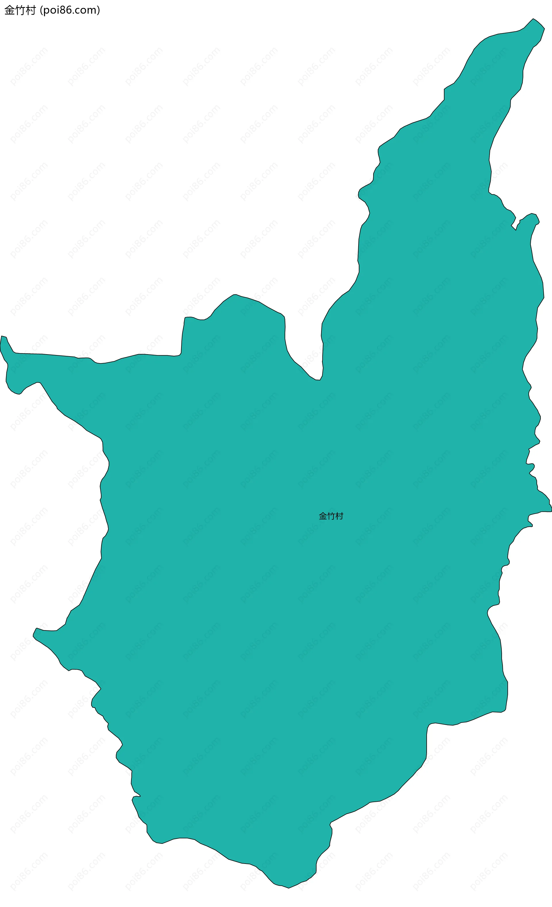 金竹村边界地图