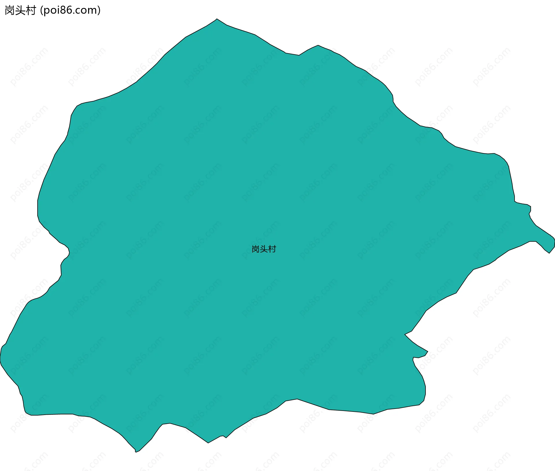 岗头村边界地图