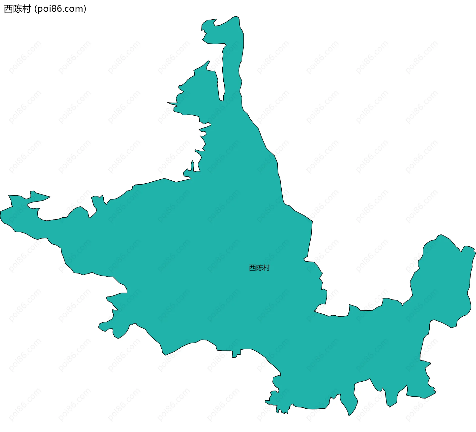 西陈村边界地图