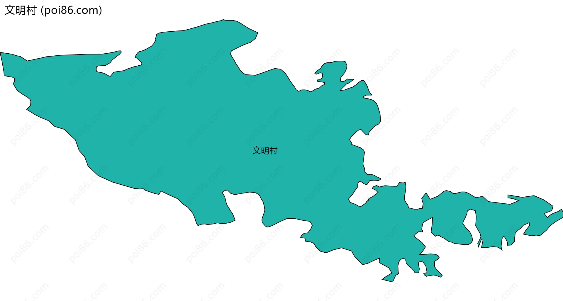 文明村边界地图