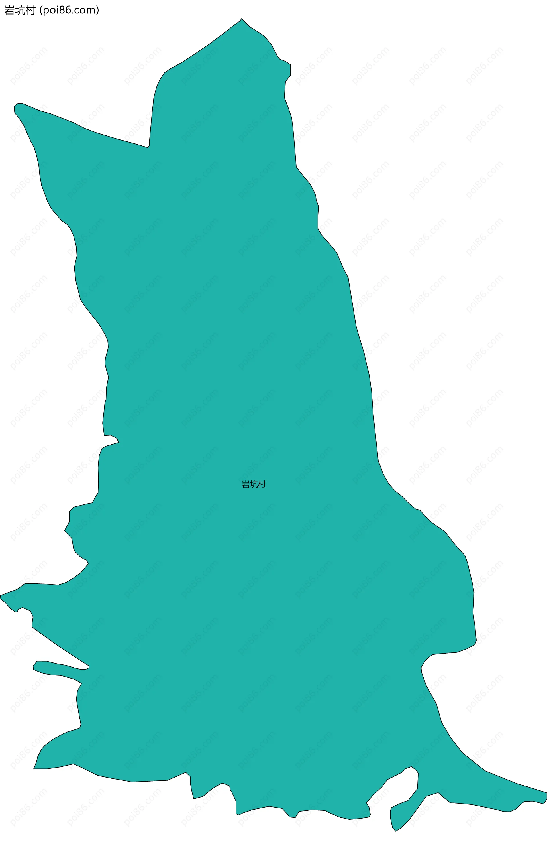 岩坑村边界地图