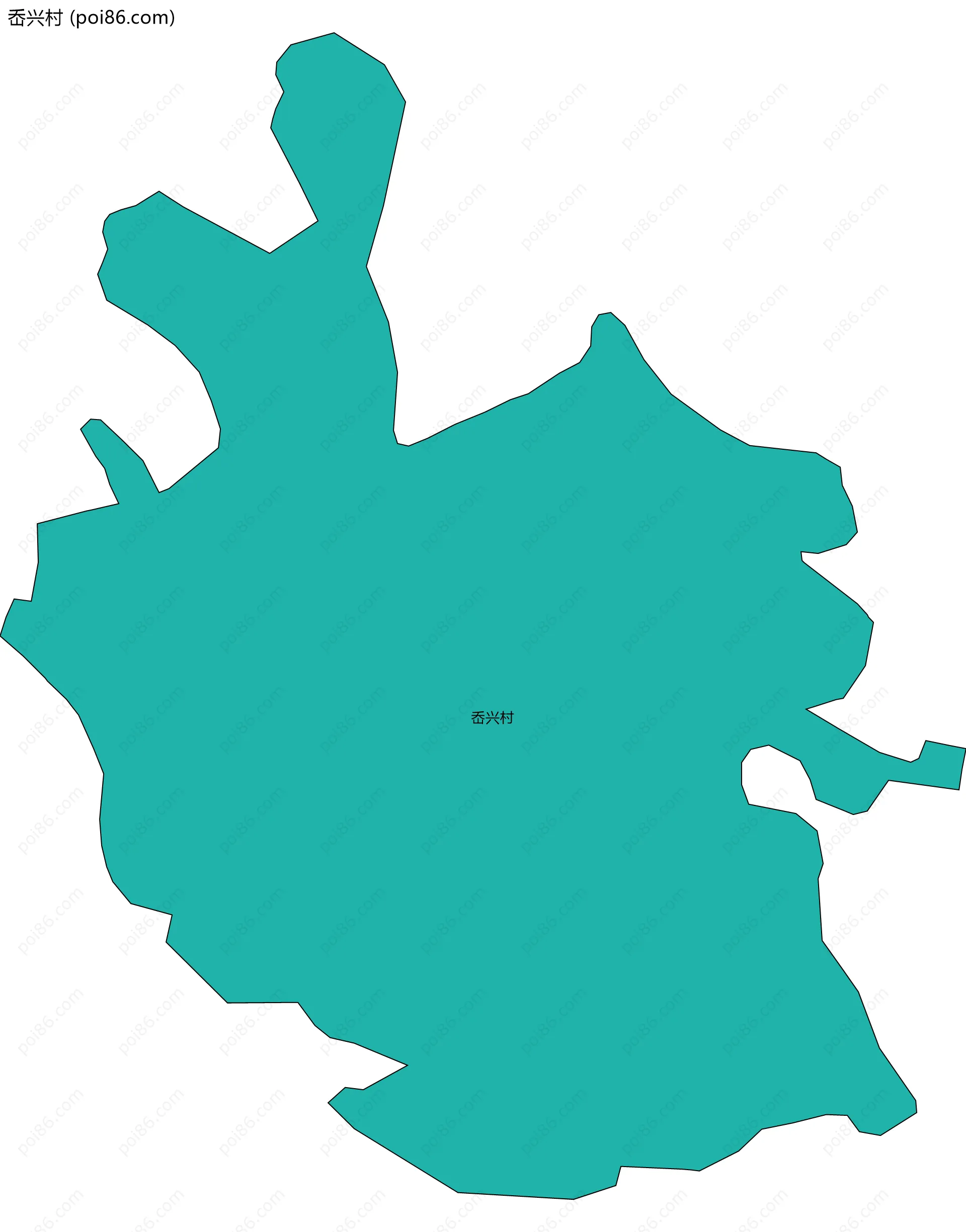 岙兴村边界地图