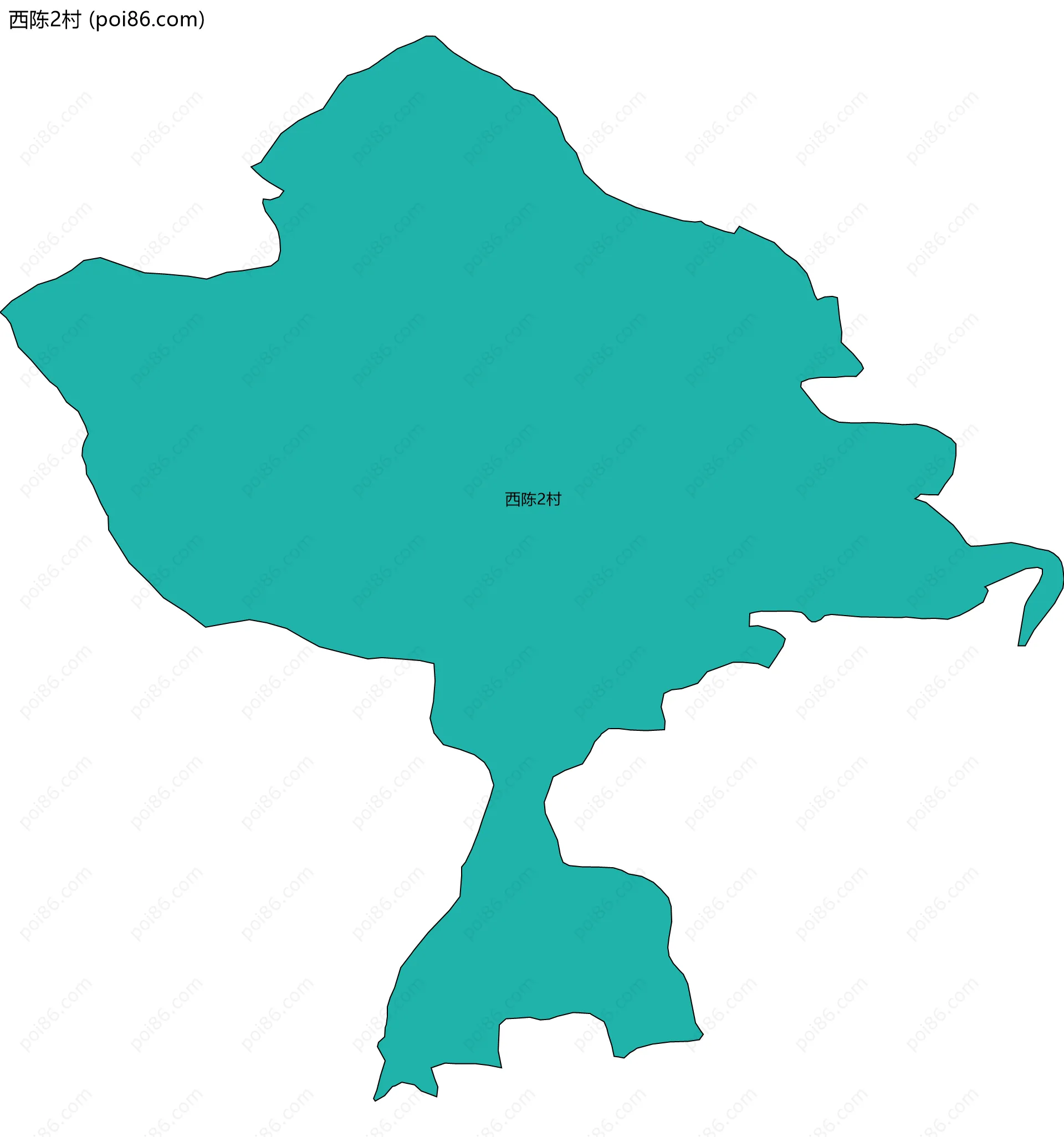 西陈2村边界地图