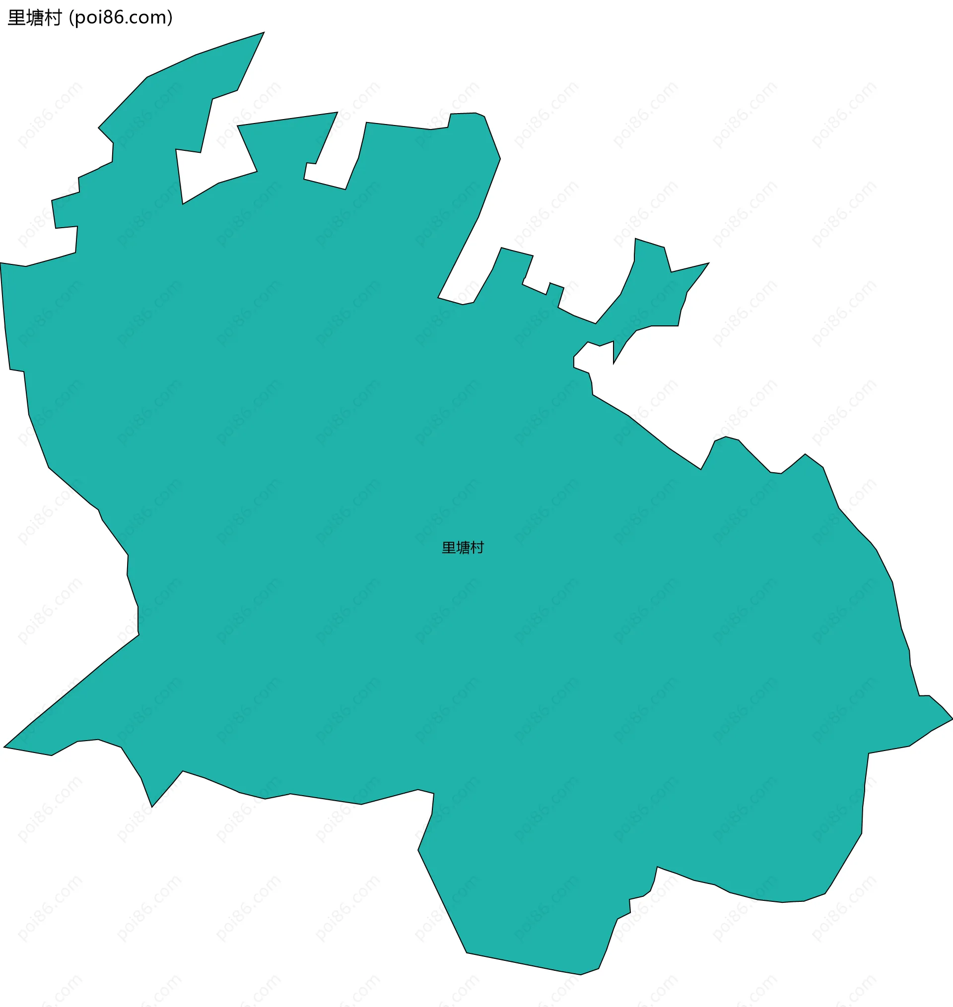 里塘村边界地图