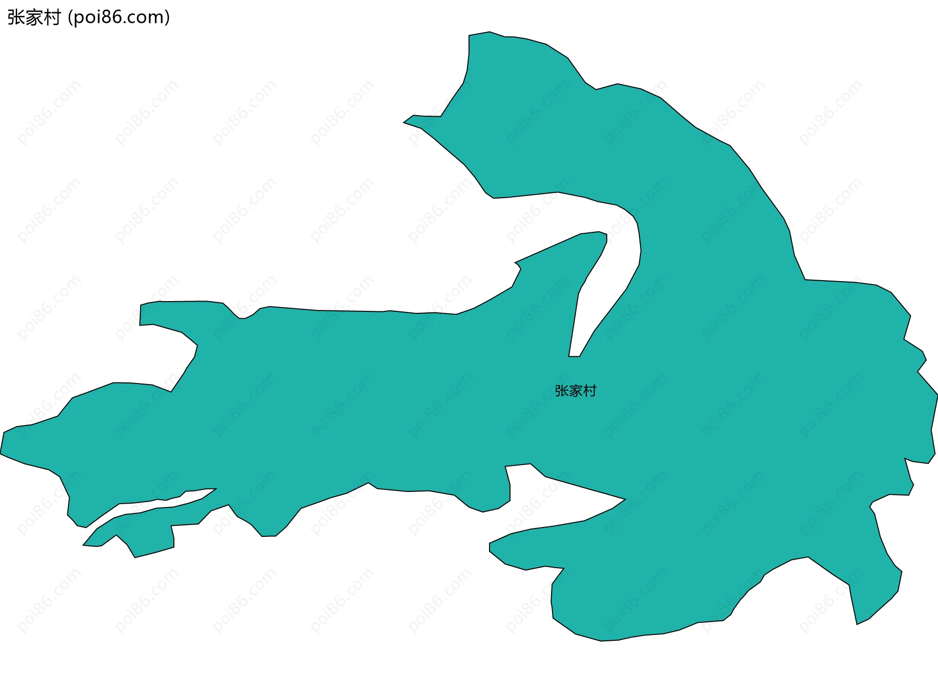 张家村边界地图
