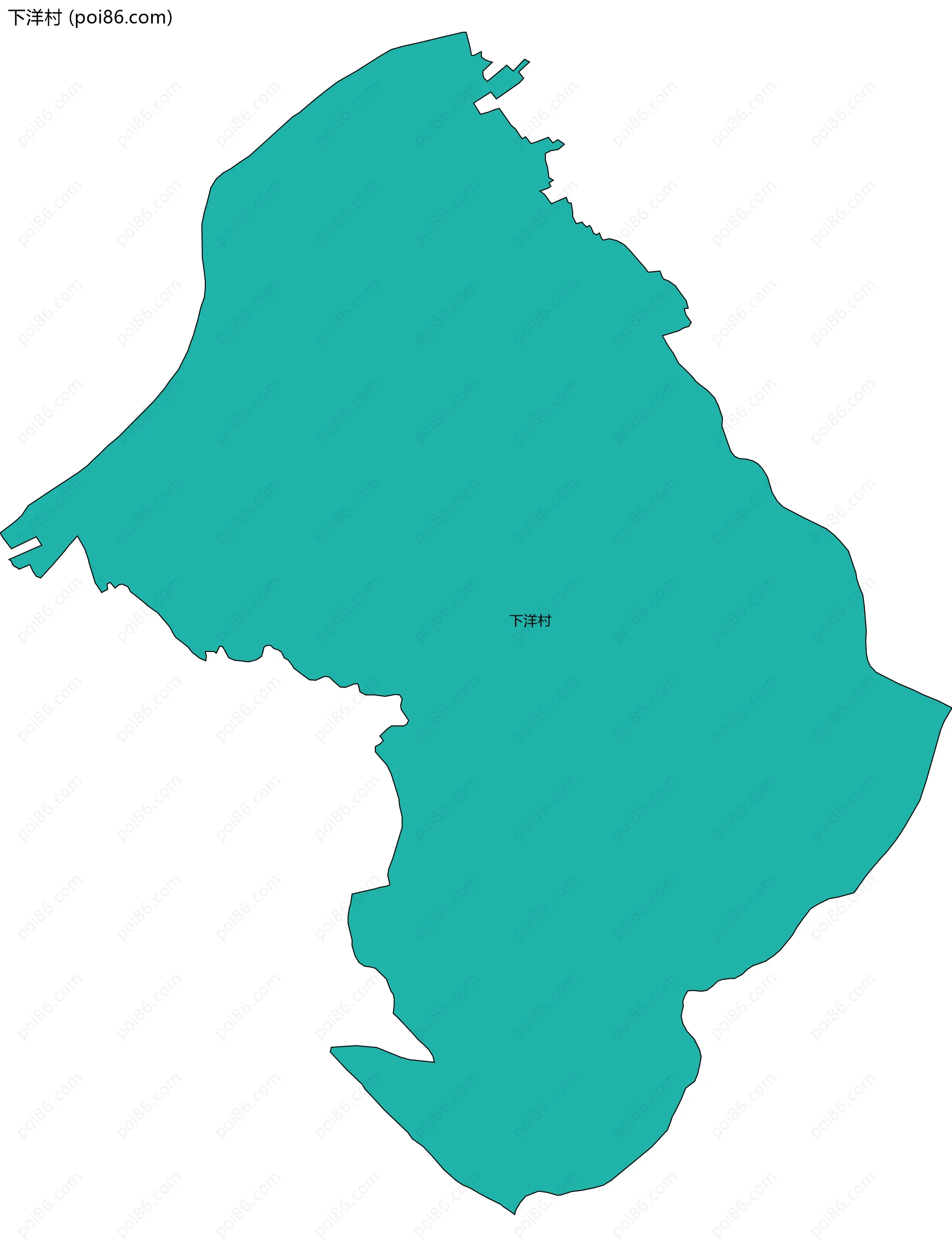 下洋村边界地图