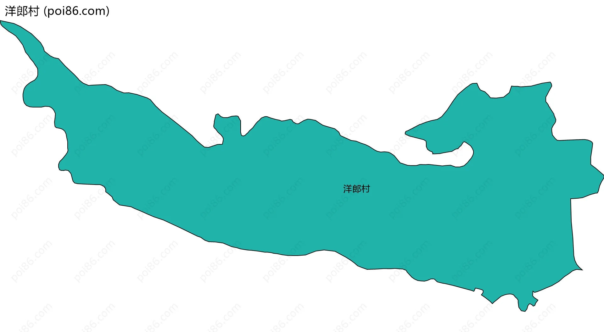 洋郎村边界地图