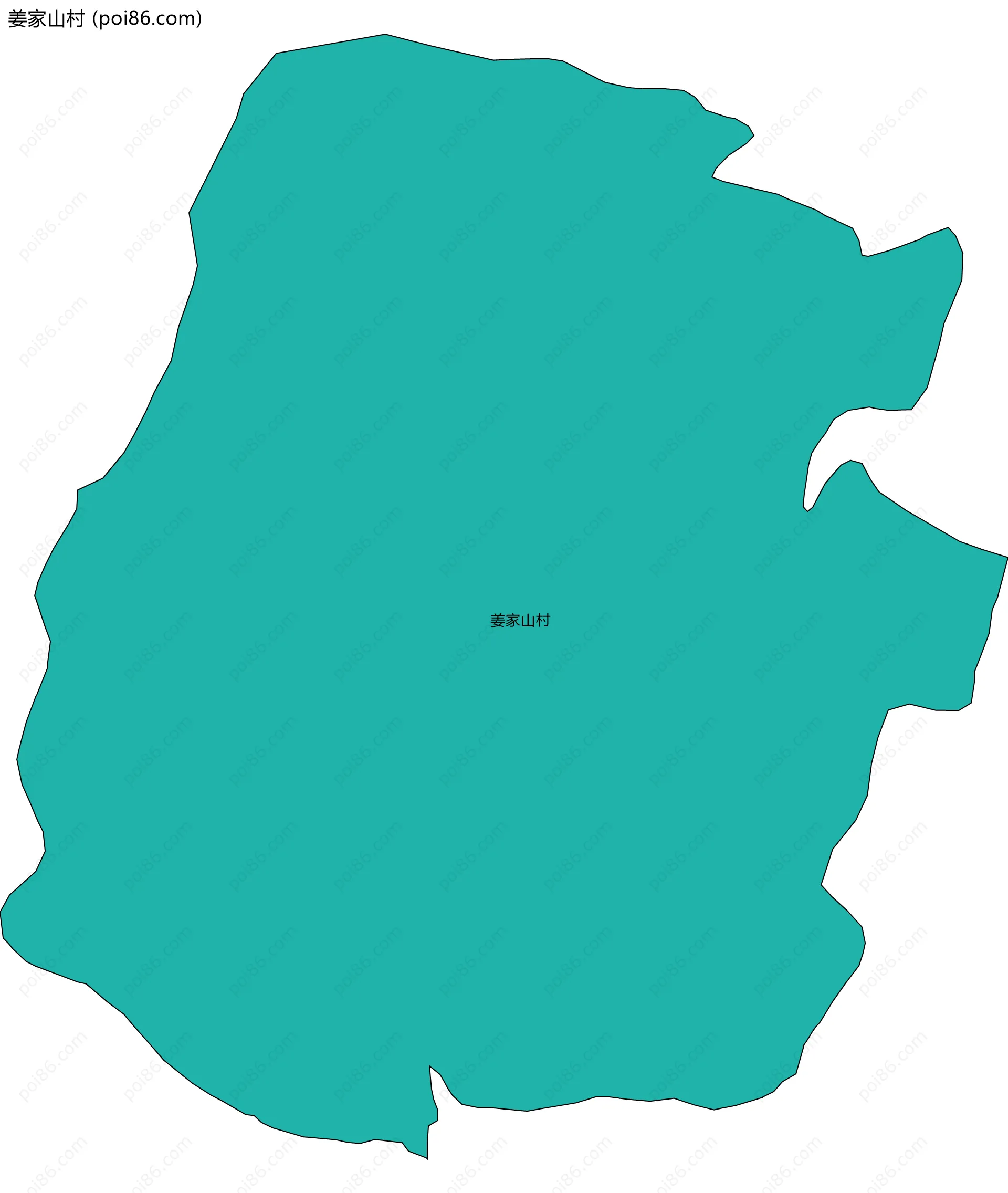 姜家山村边界地图