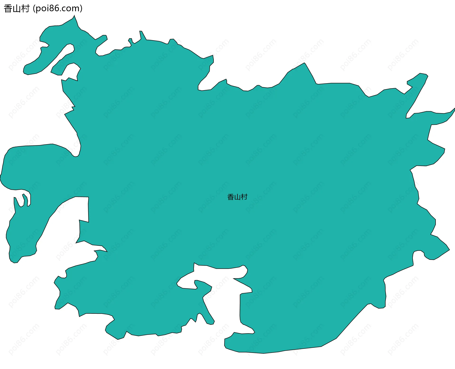 香山村边界地图
