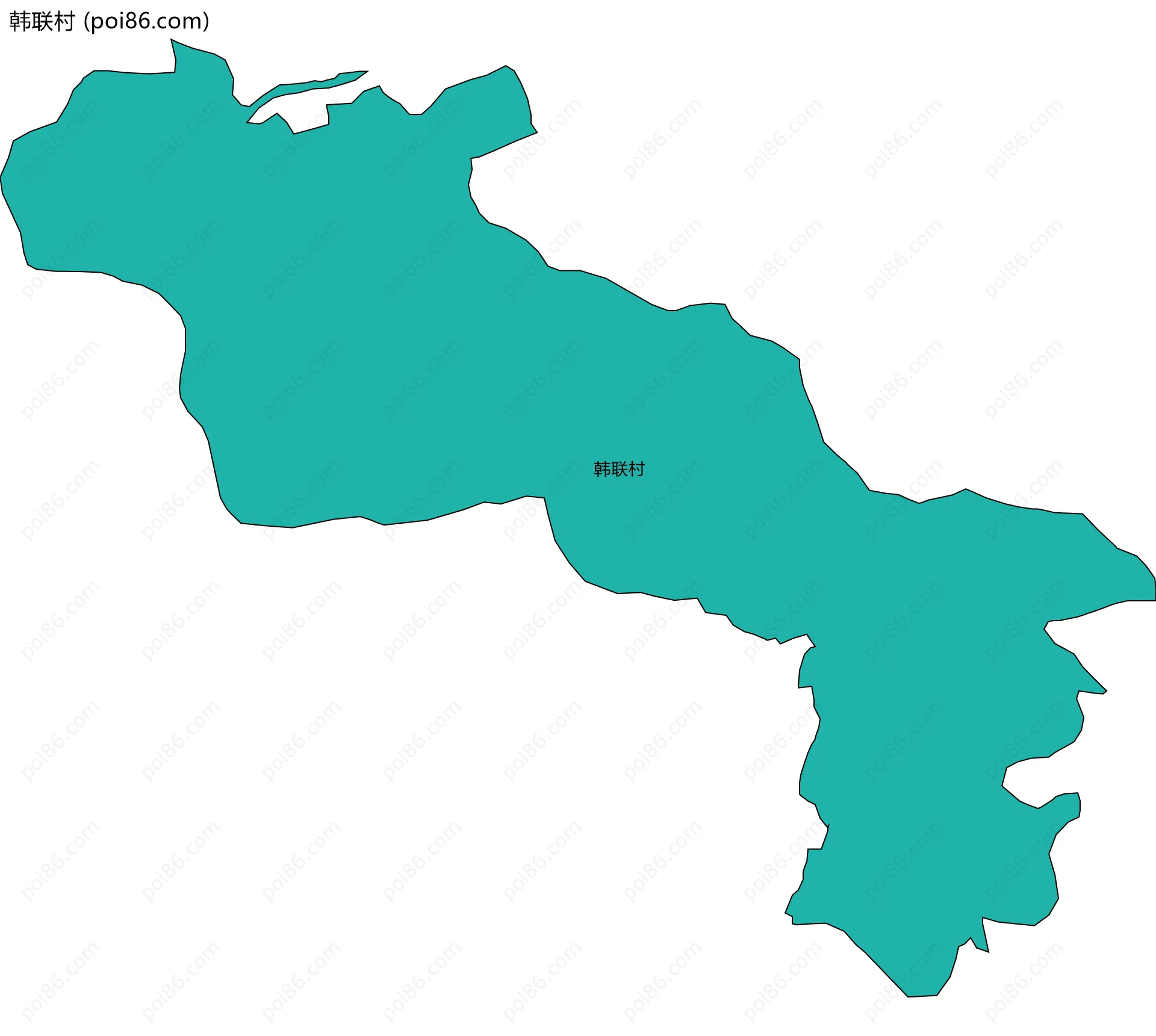 韩联村边界地图