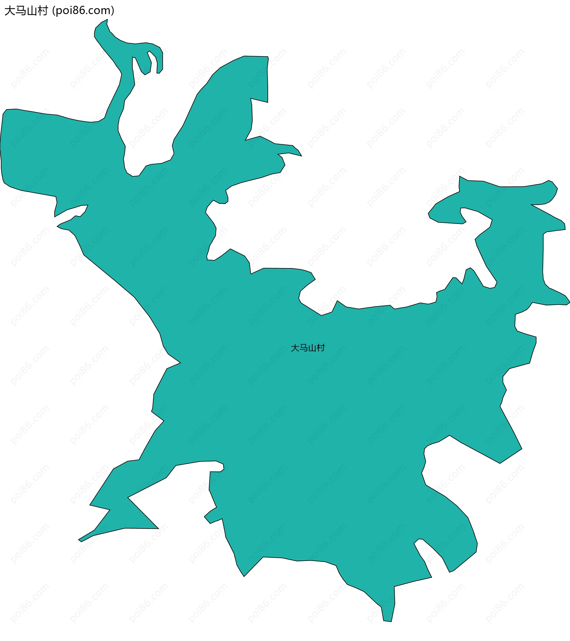 大马山村边界地图