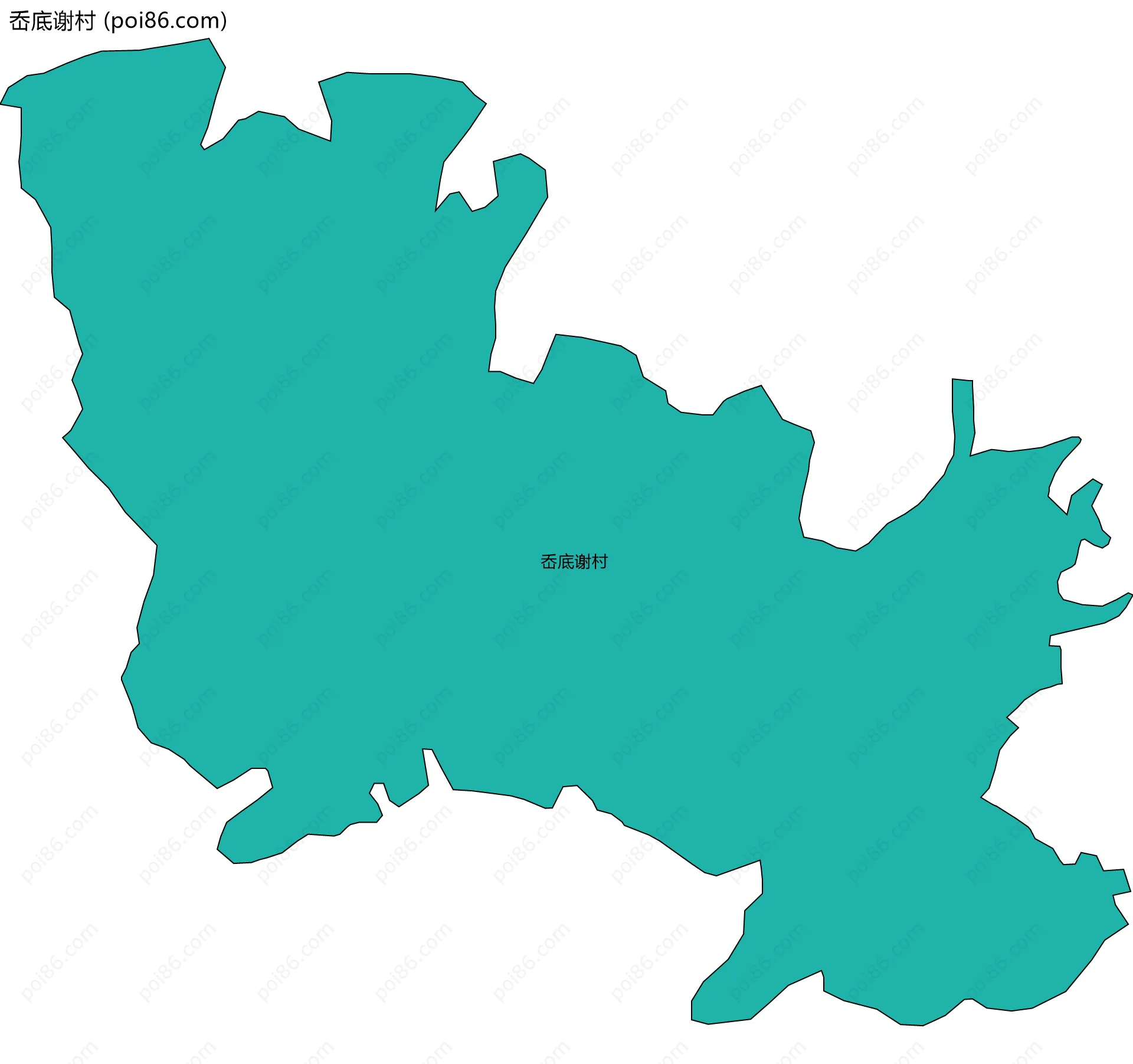 岙底谢村边界地图