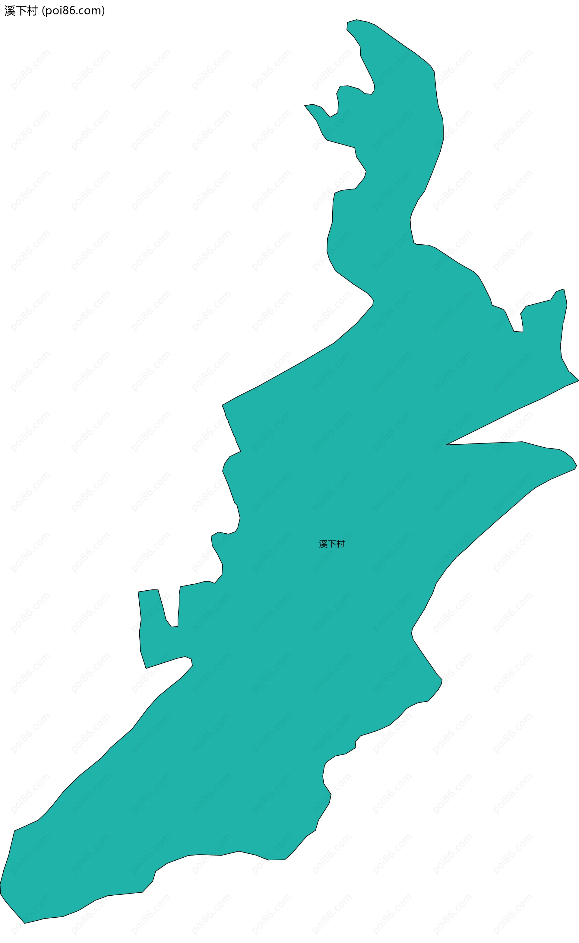 溪下村边界地图