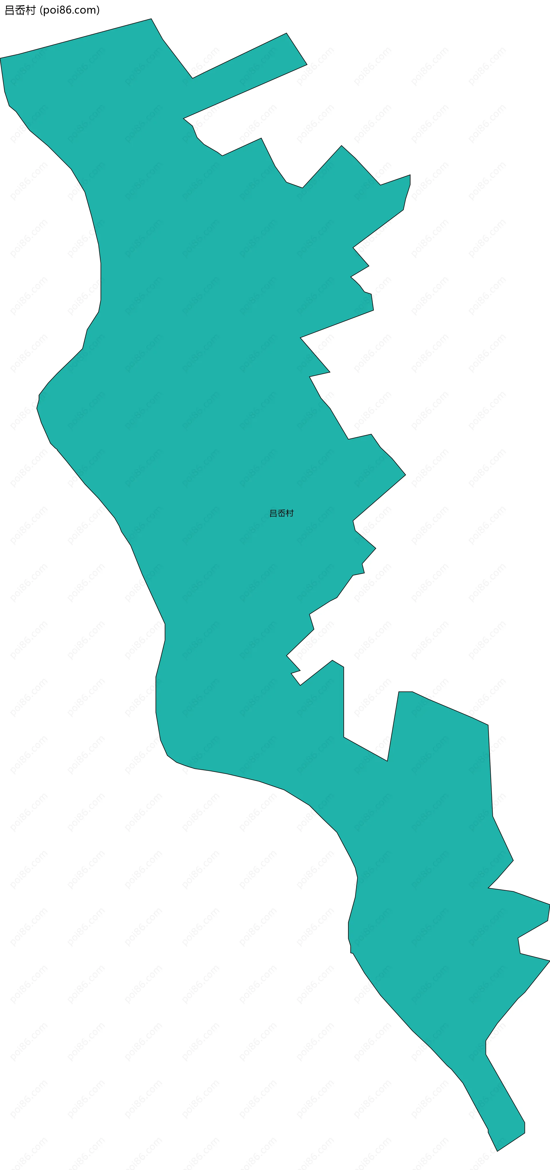 吕岙村边界地图