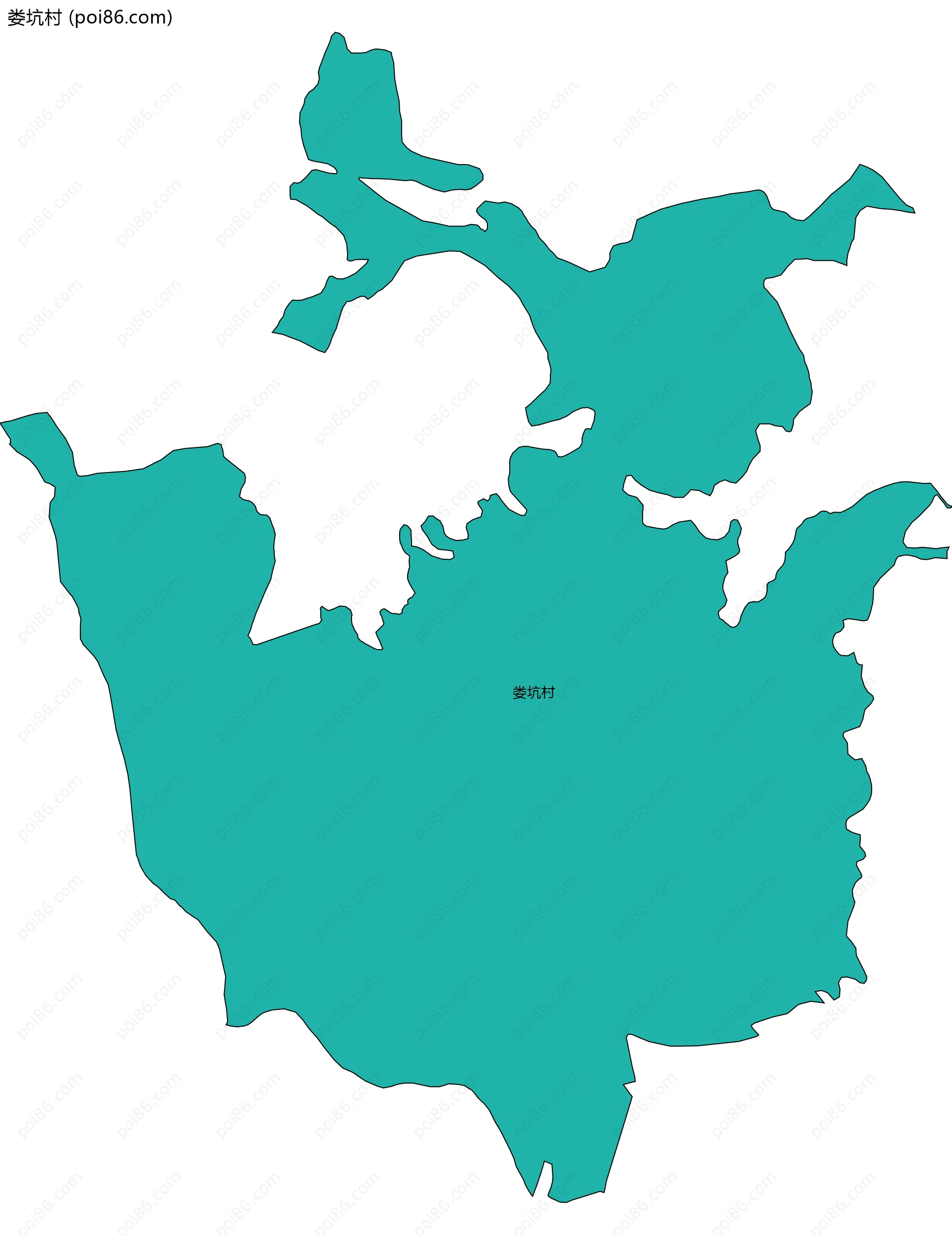 娄坑村边界地图