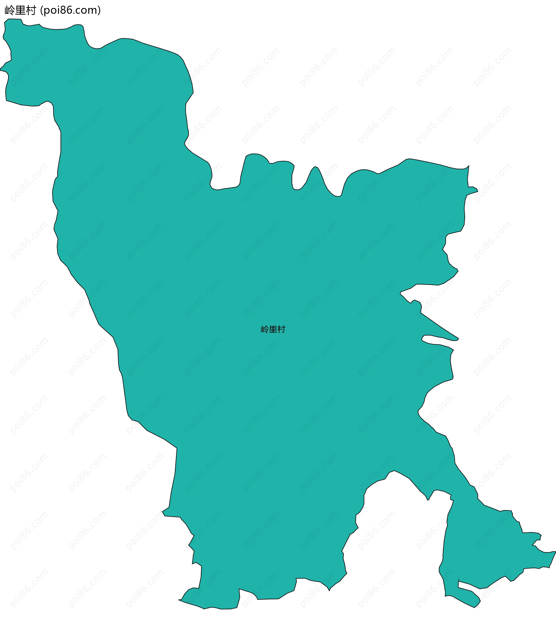 岭里村边界地图