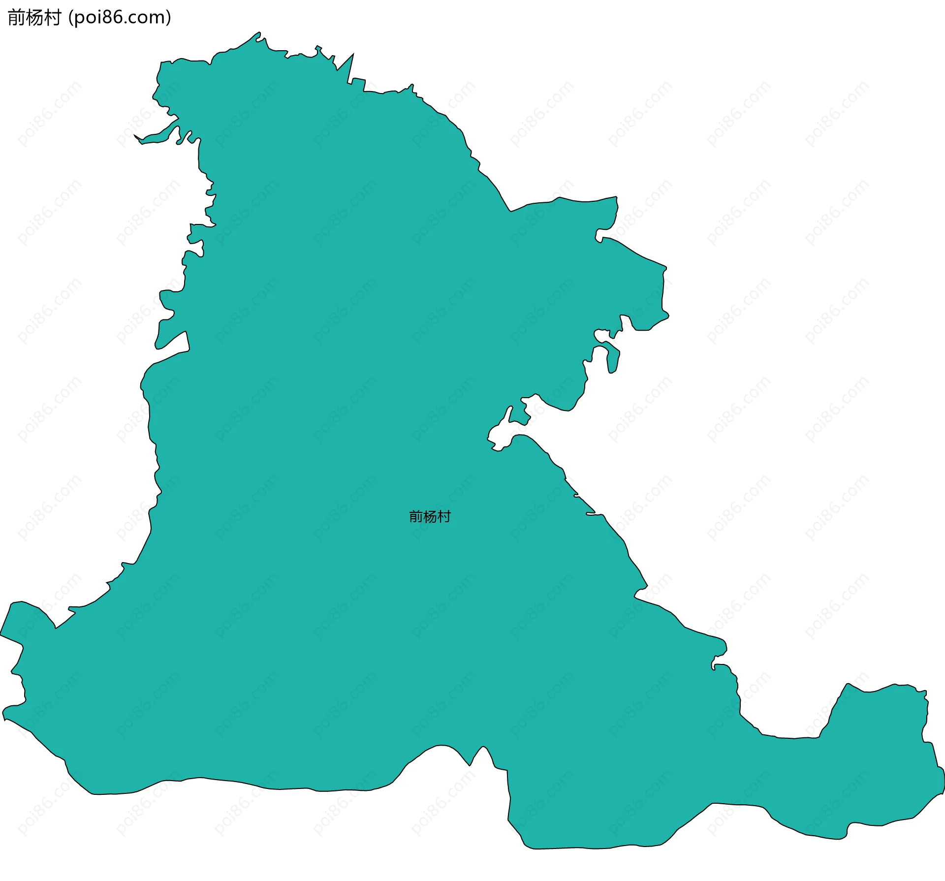 前杨村边界地图