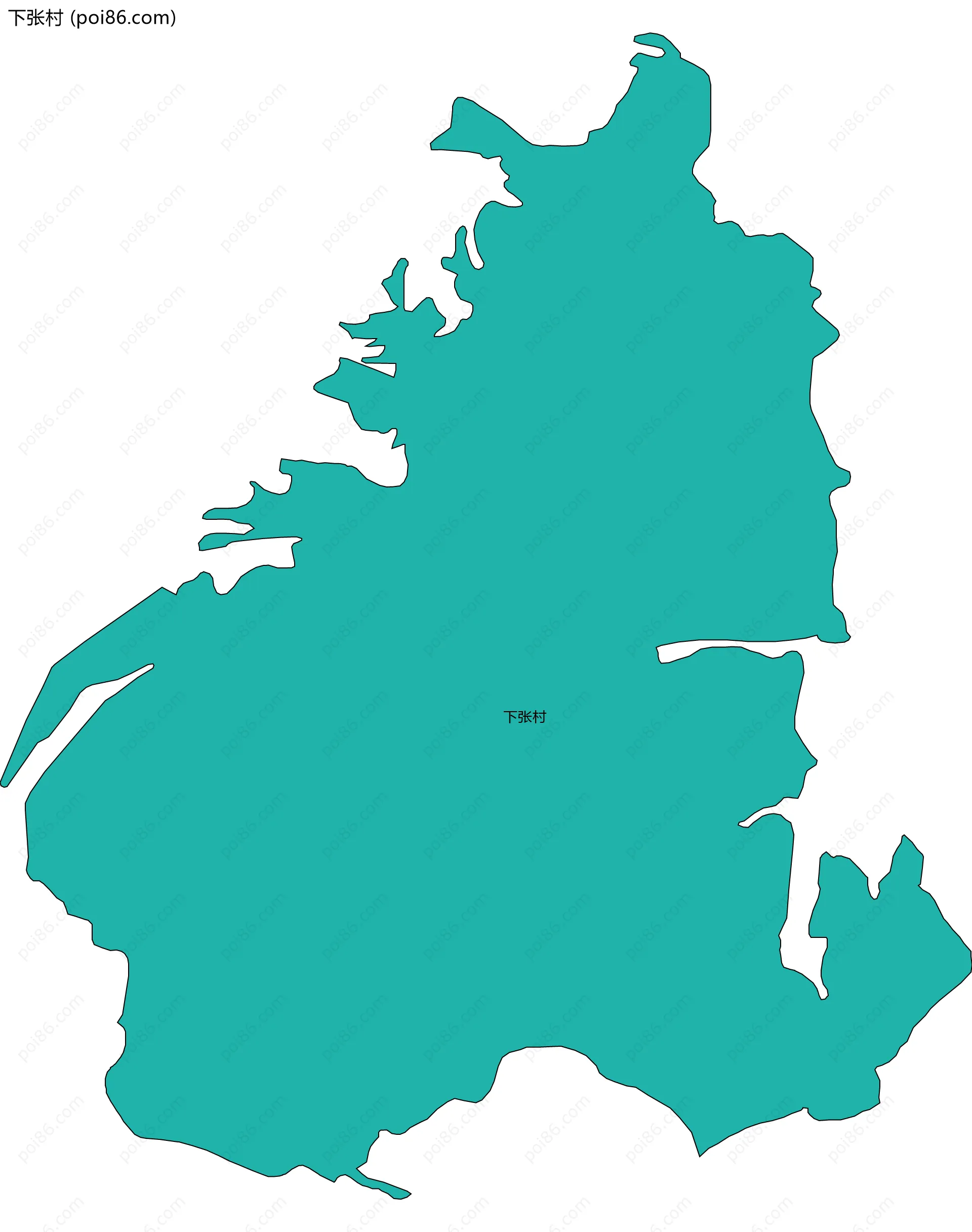 下张村边界地图