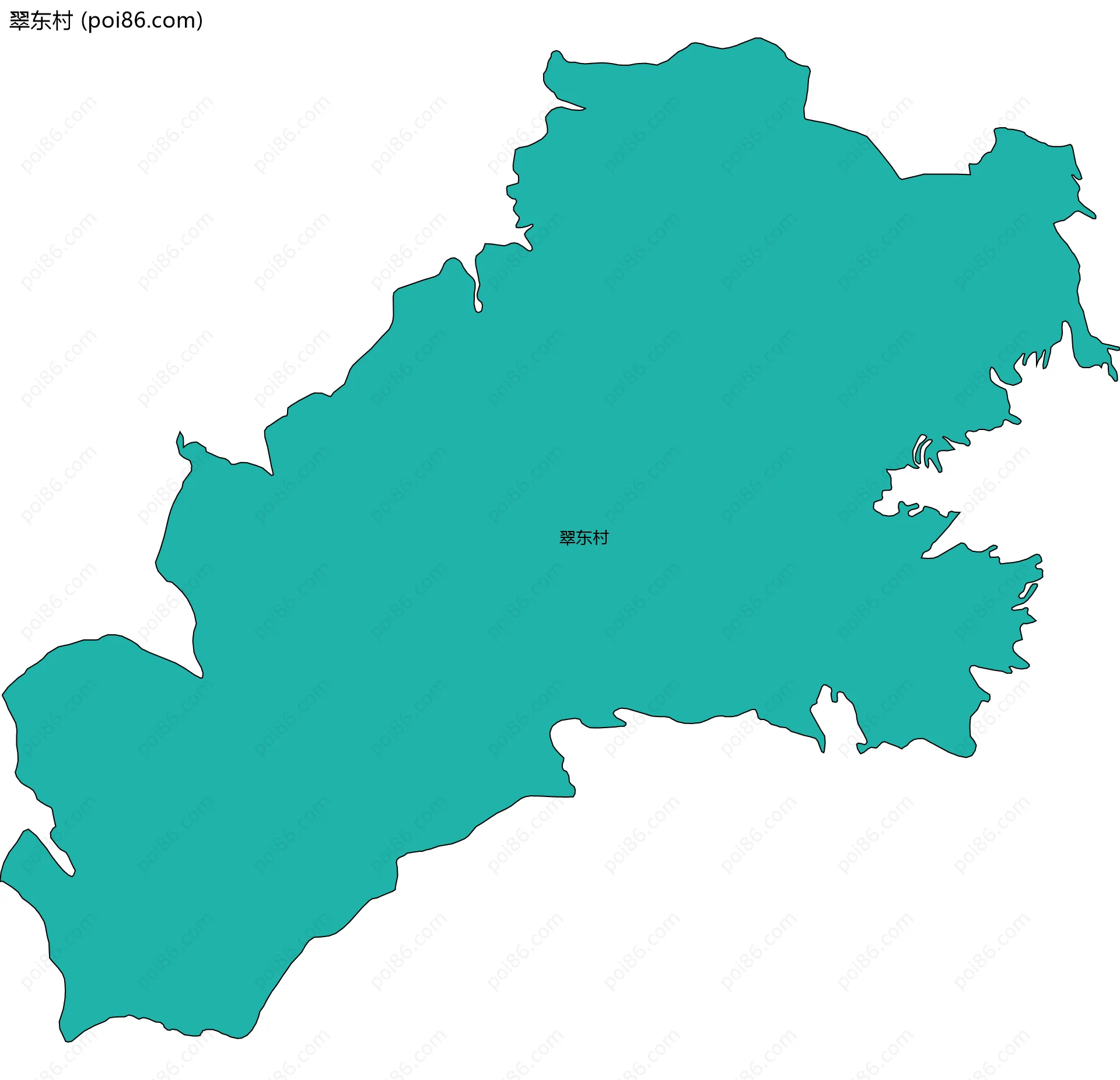翠东村边界地图