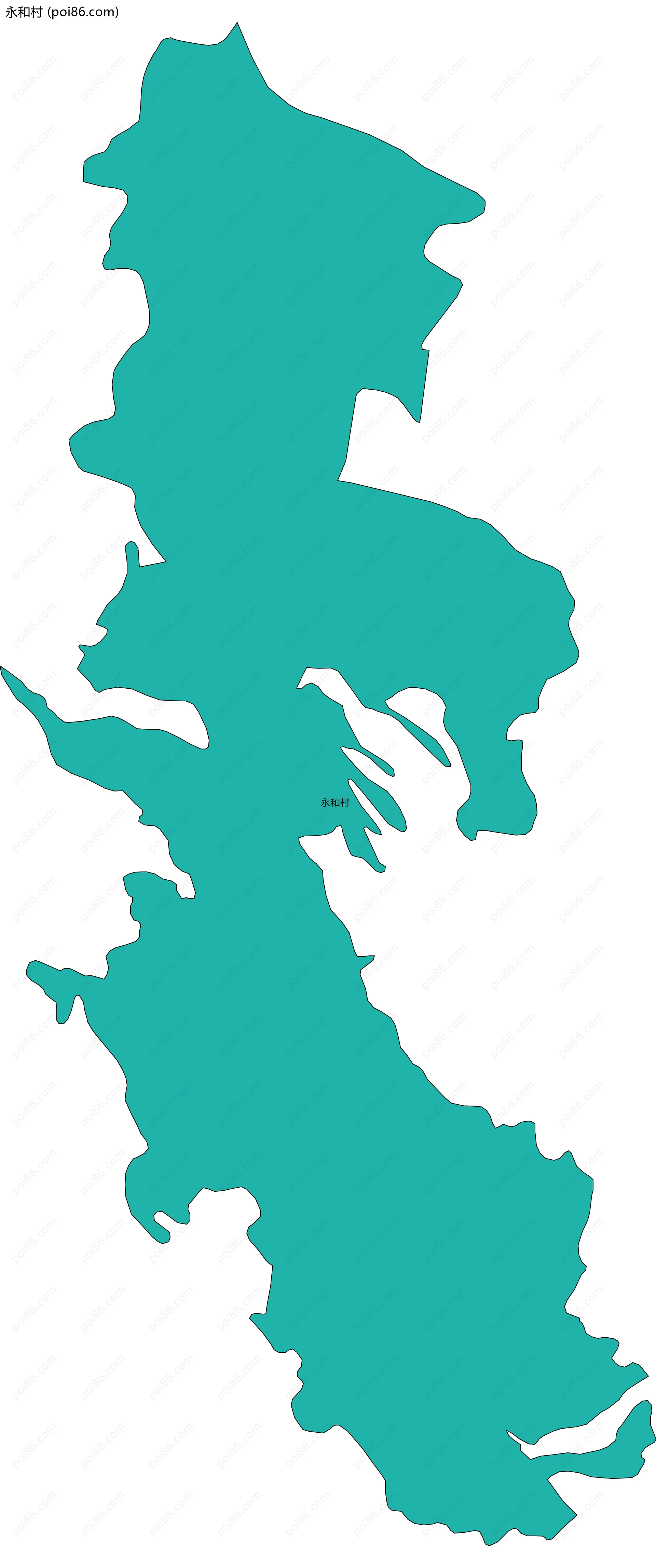 永和村边界地图