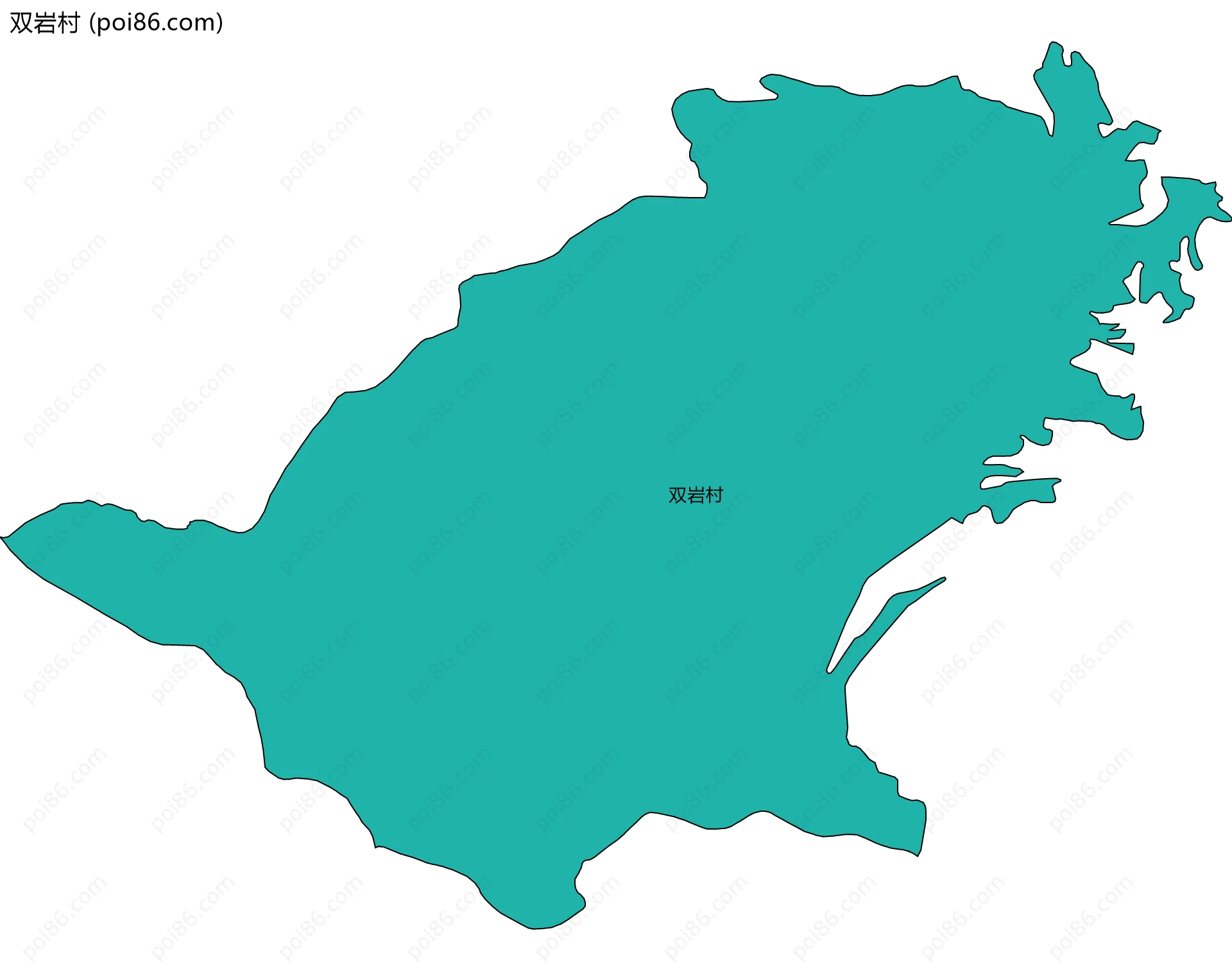 双岩村边界地图