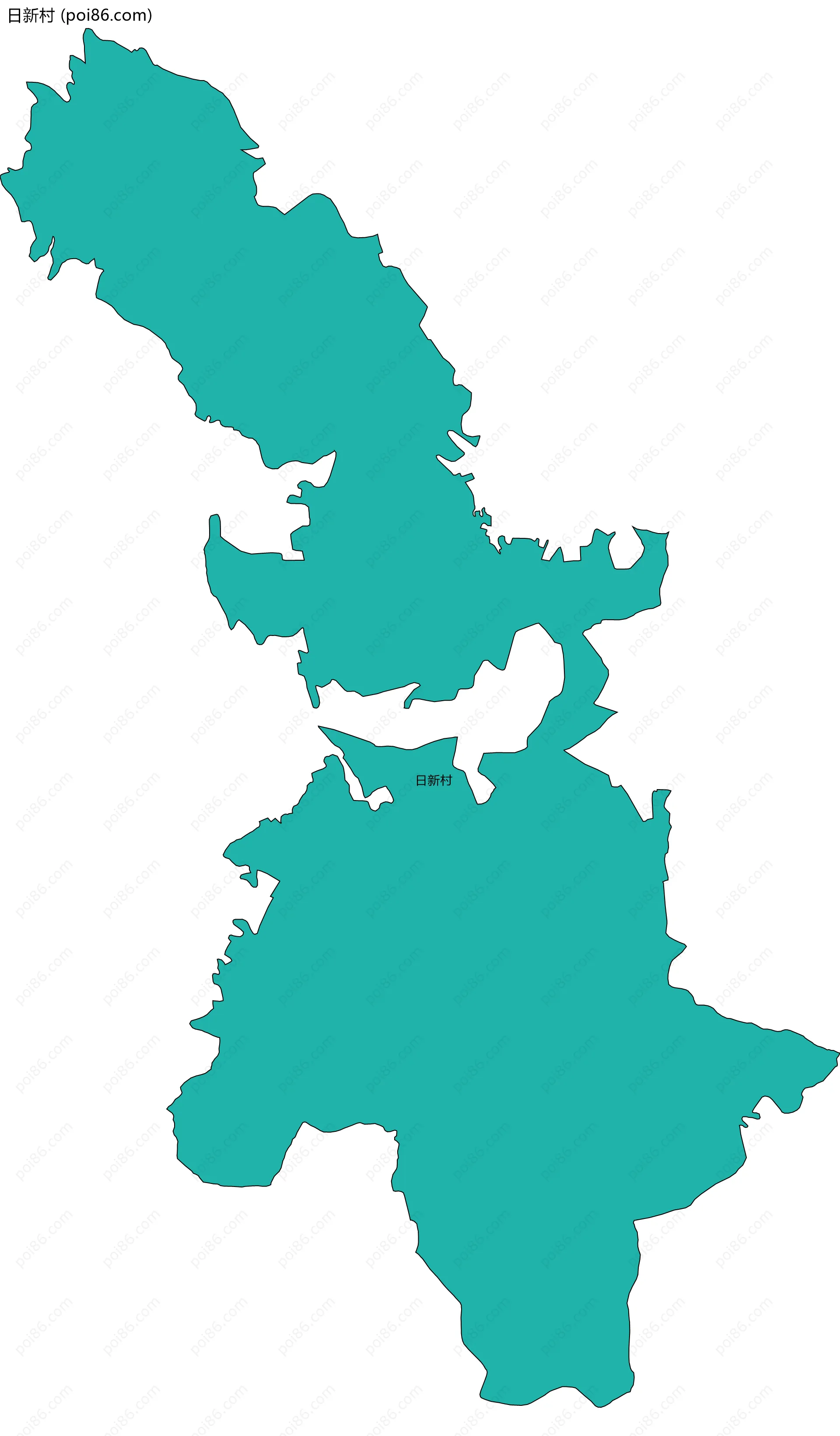 日新村边界地图