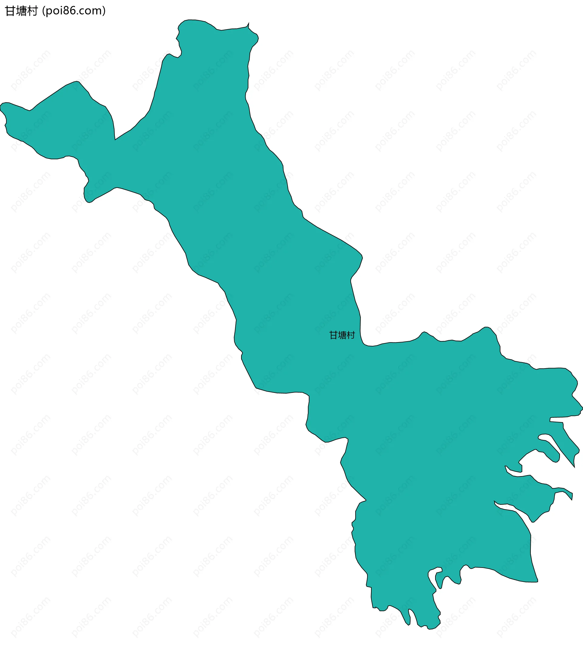 甘塘村边界地图