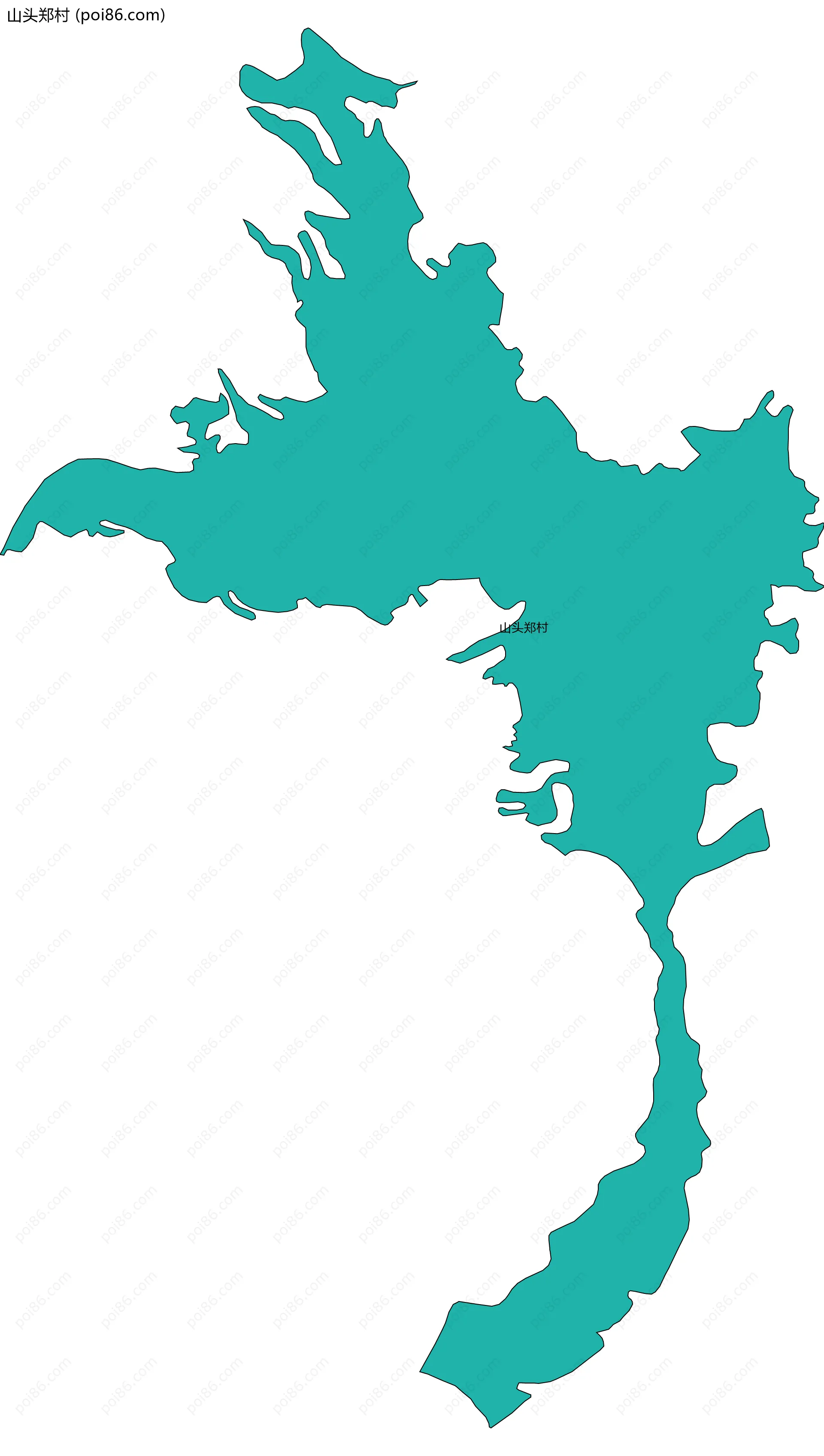 山头郑村边界地图