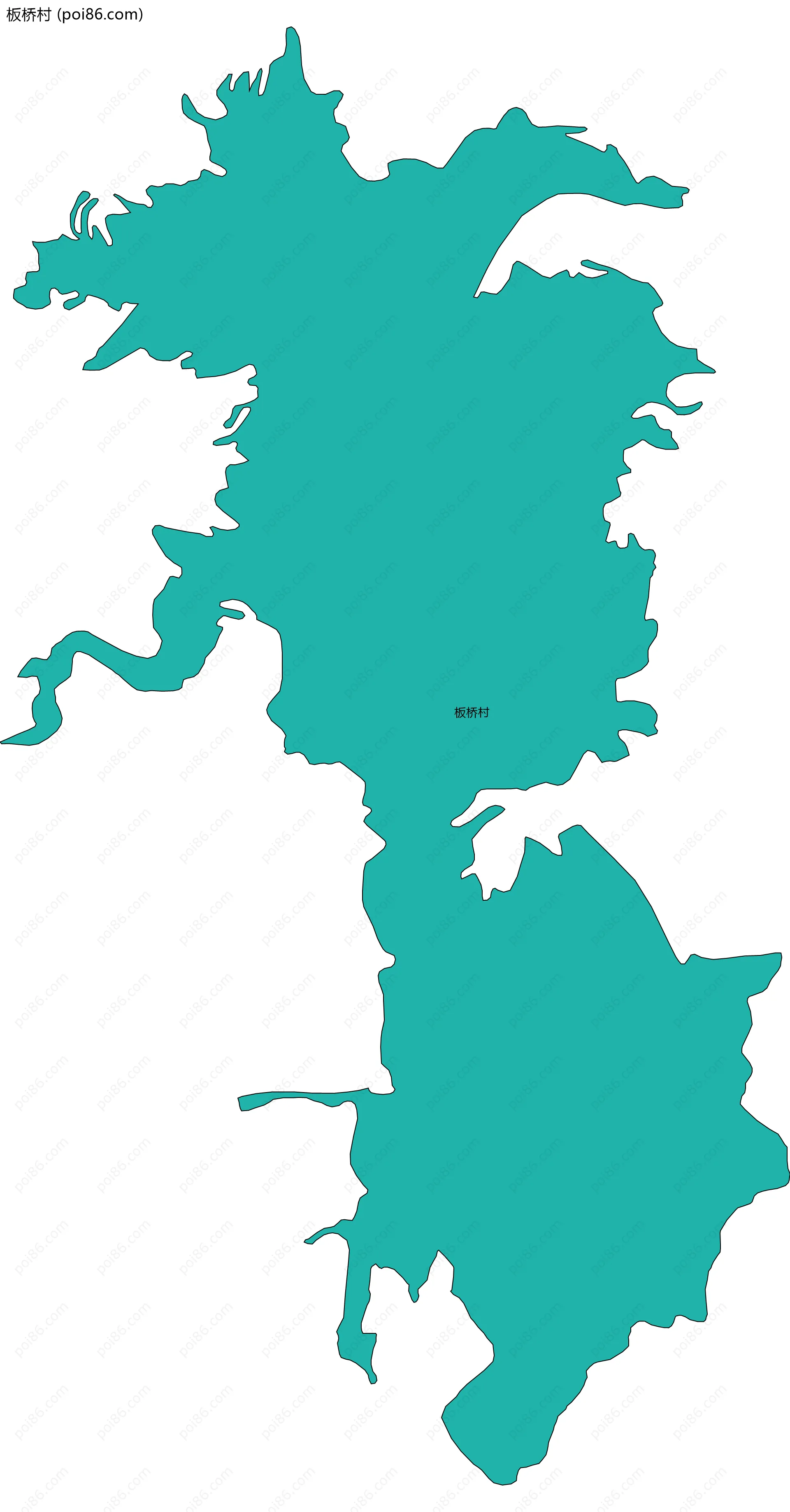 板桥村边界地图