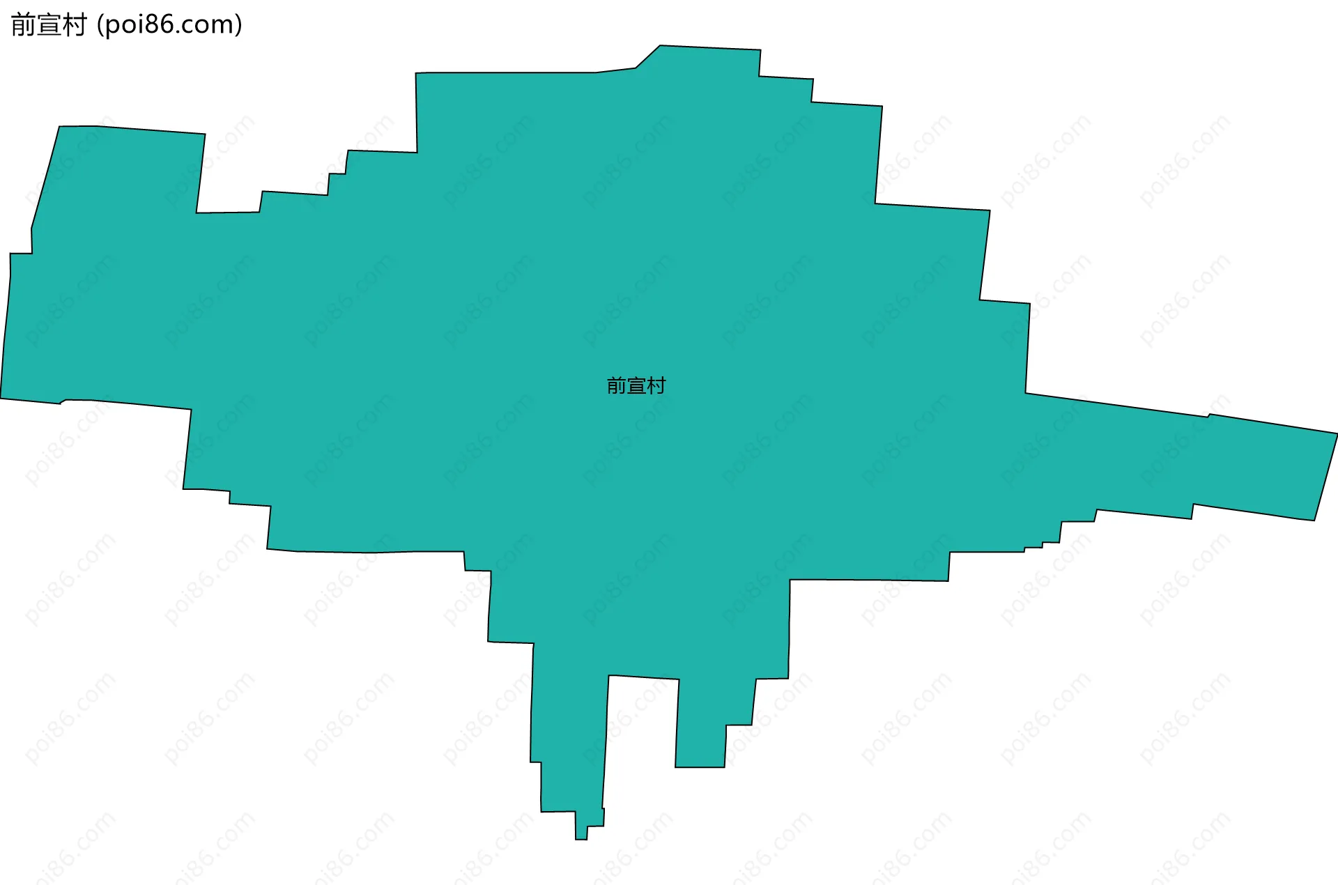 前宣村边界地图