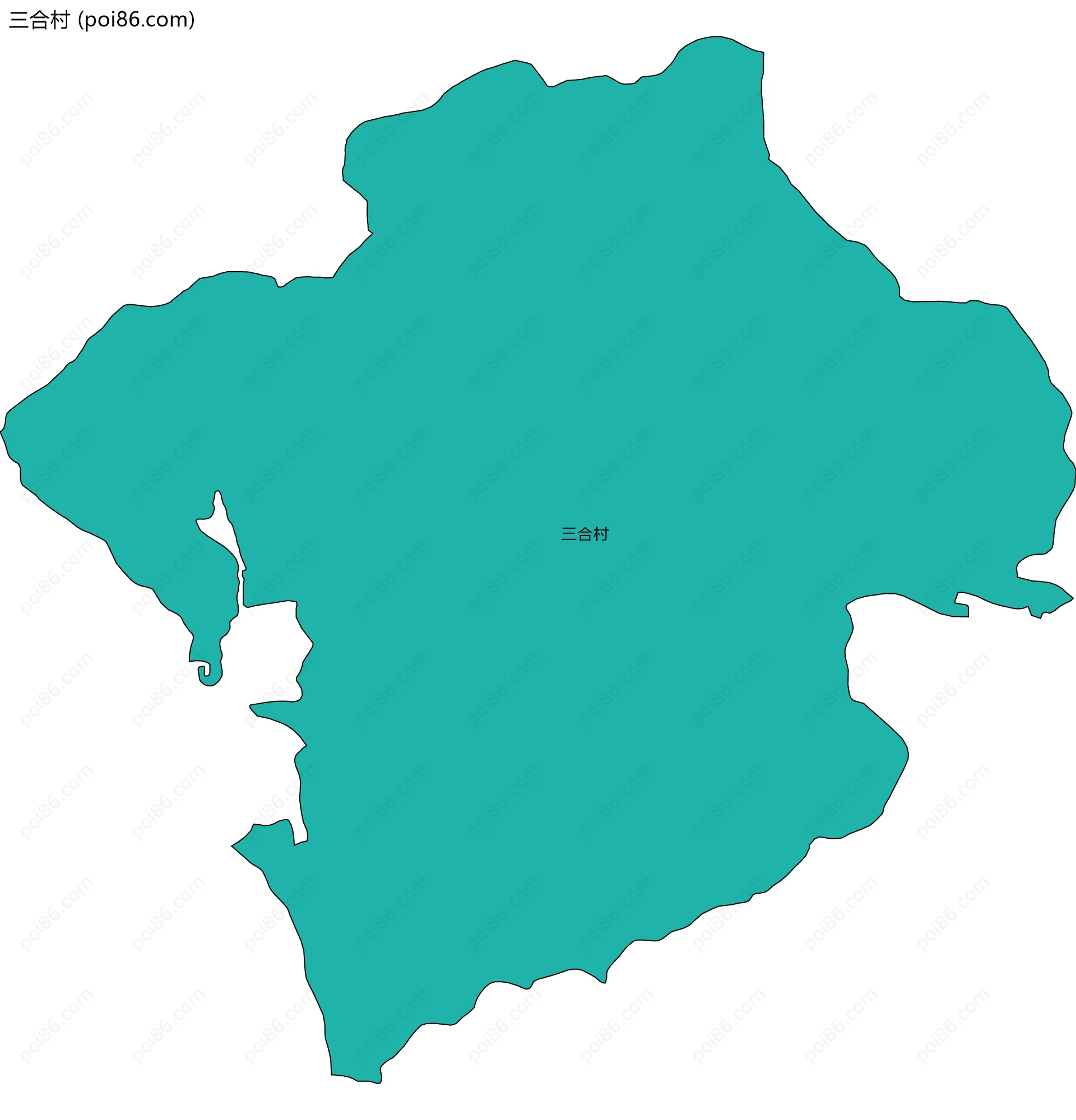 三合村边界地图