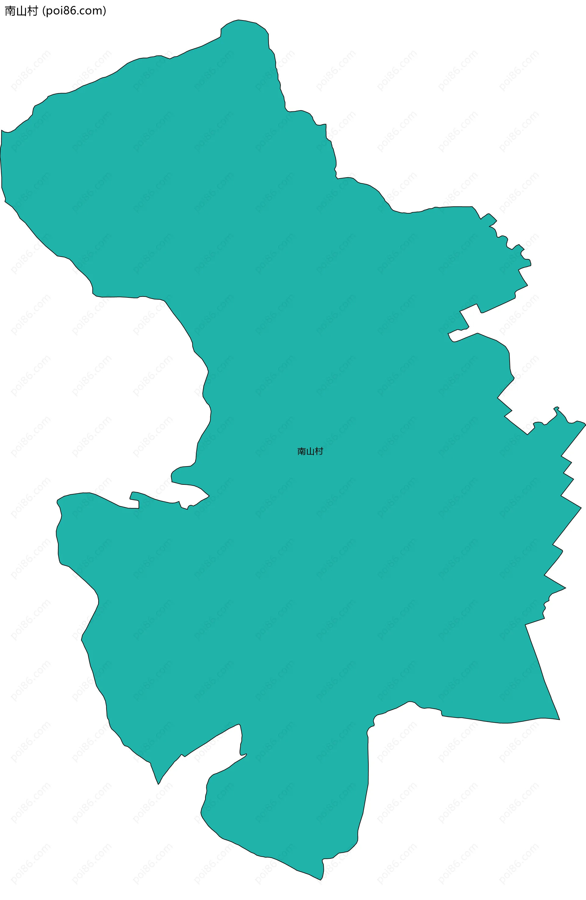 南山村边界地图