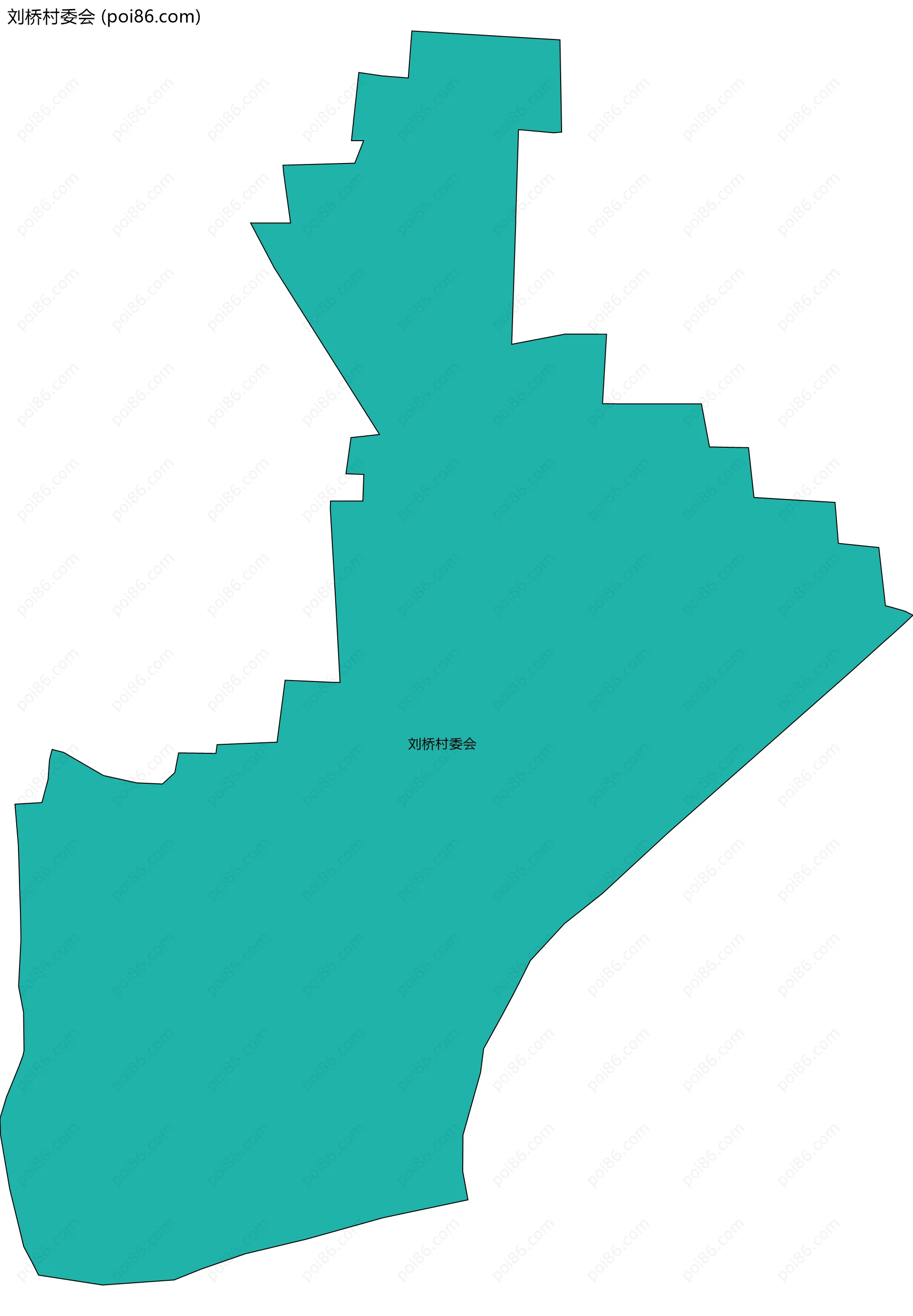 刘桥村委会边界地图