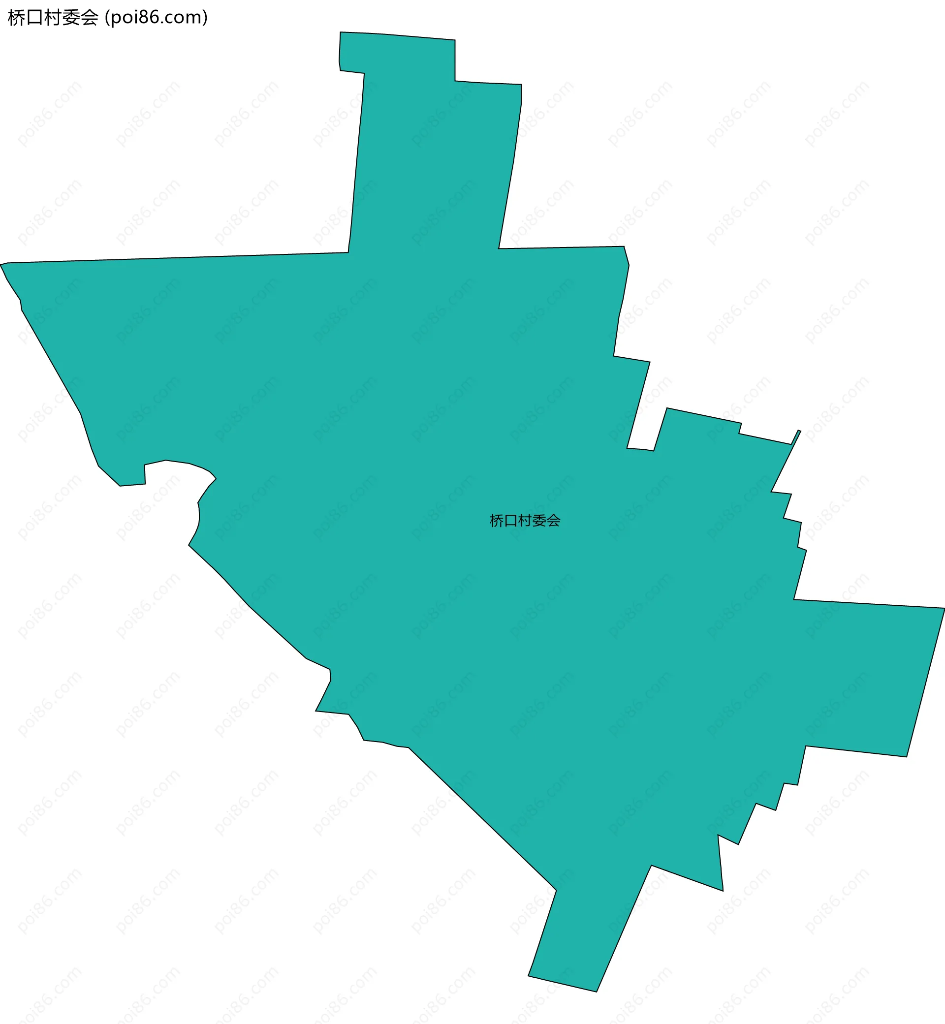 桥口村委会边界地图