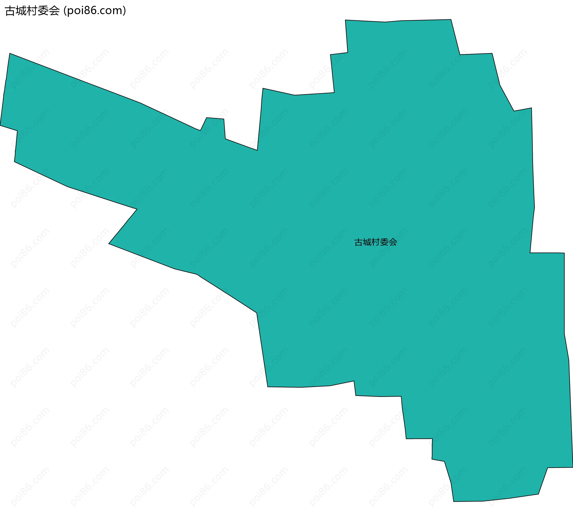古城村委会边界地图