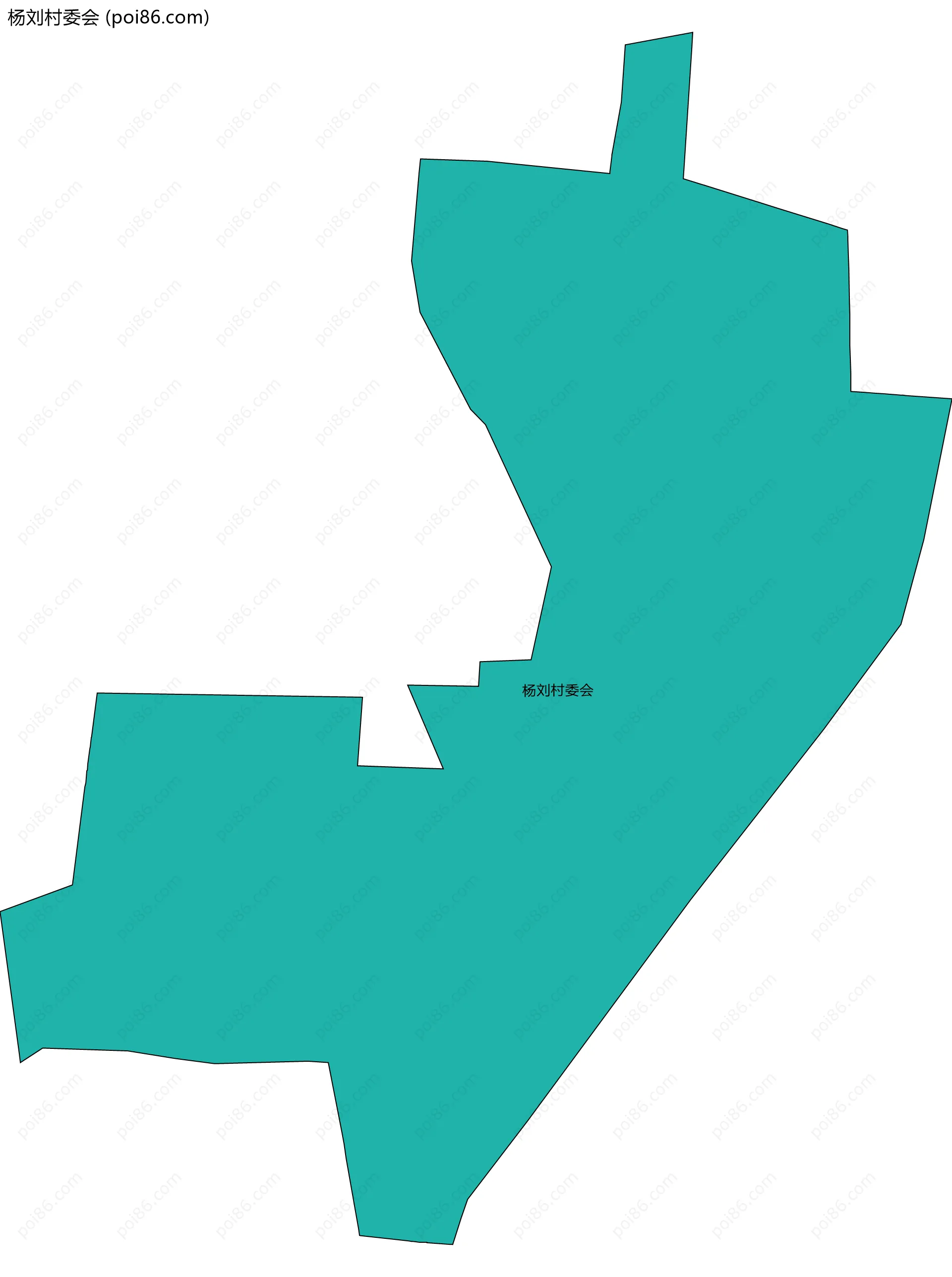 杨刘村委会边界地图