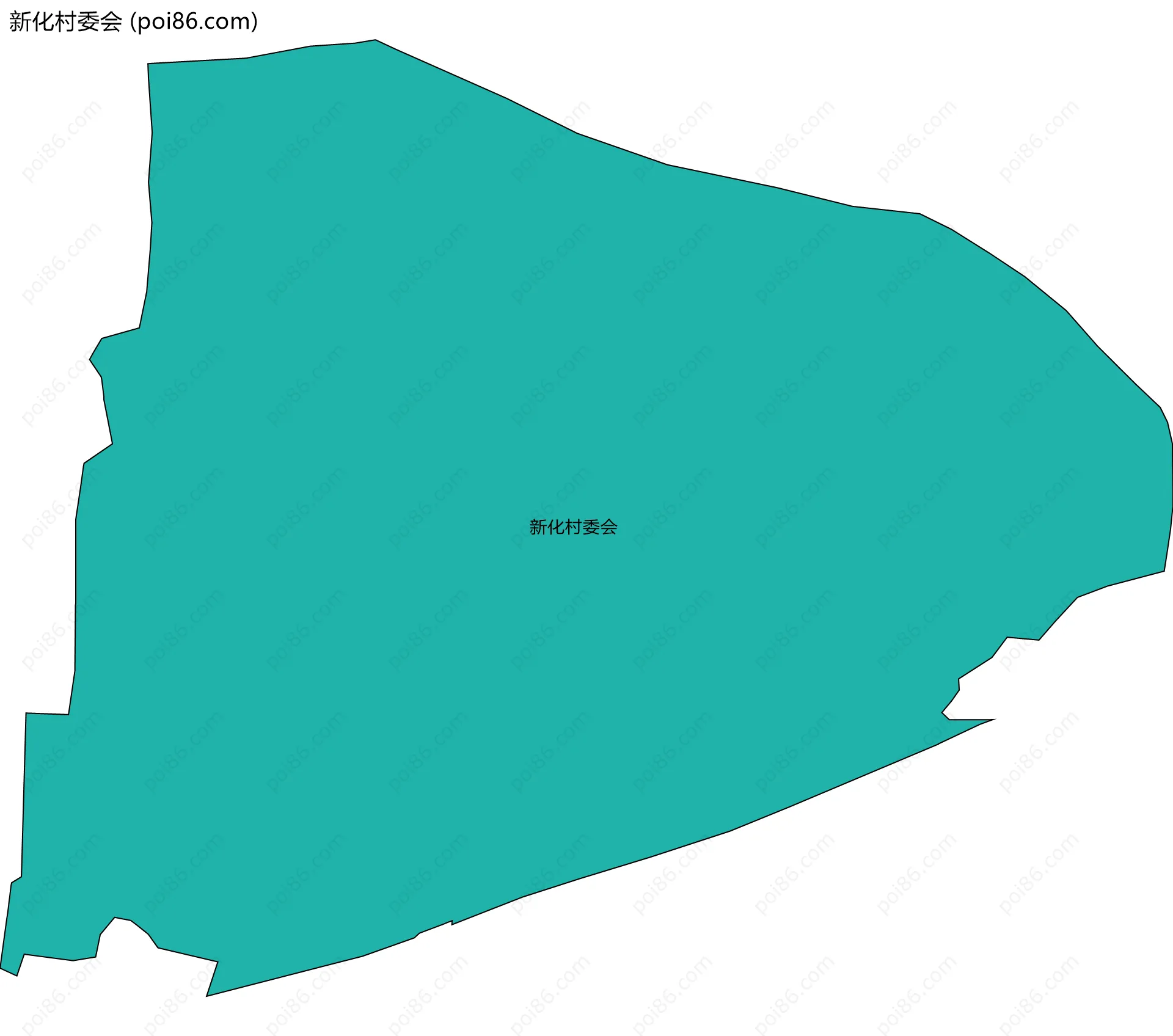新化村委会边界地图