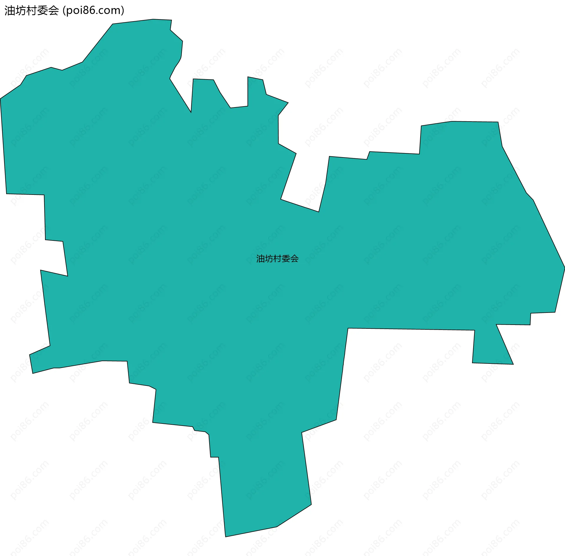 油坊村委会边界地图