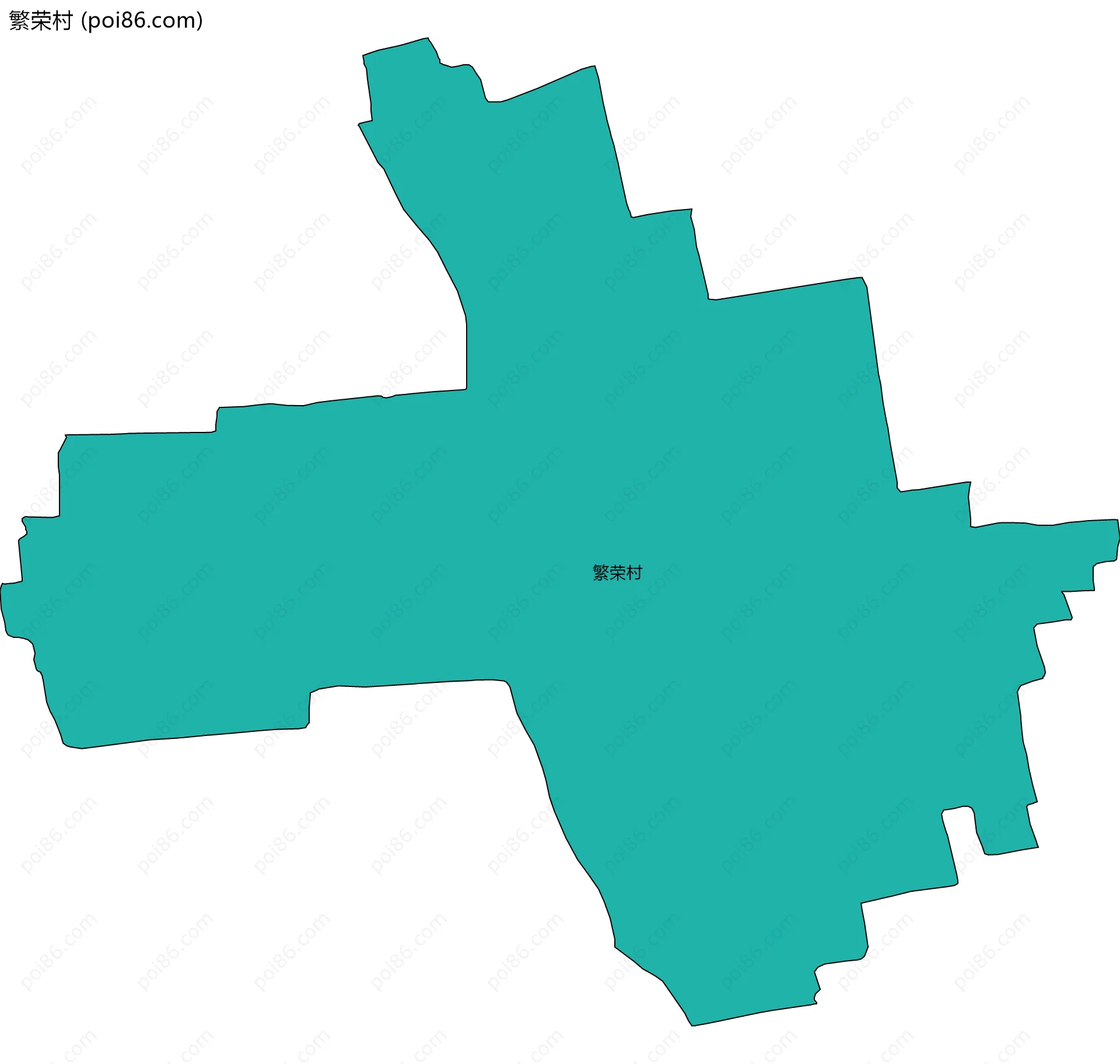 繁荣村边界地图