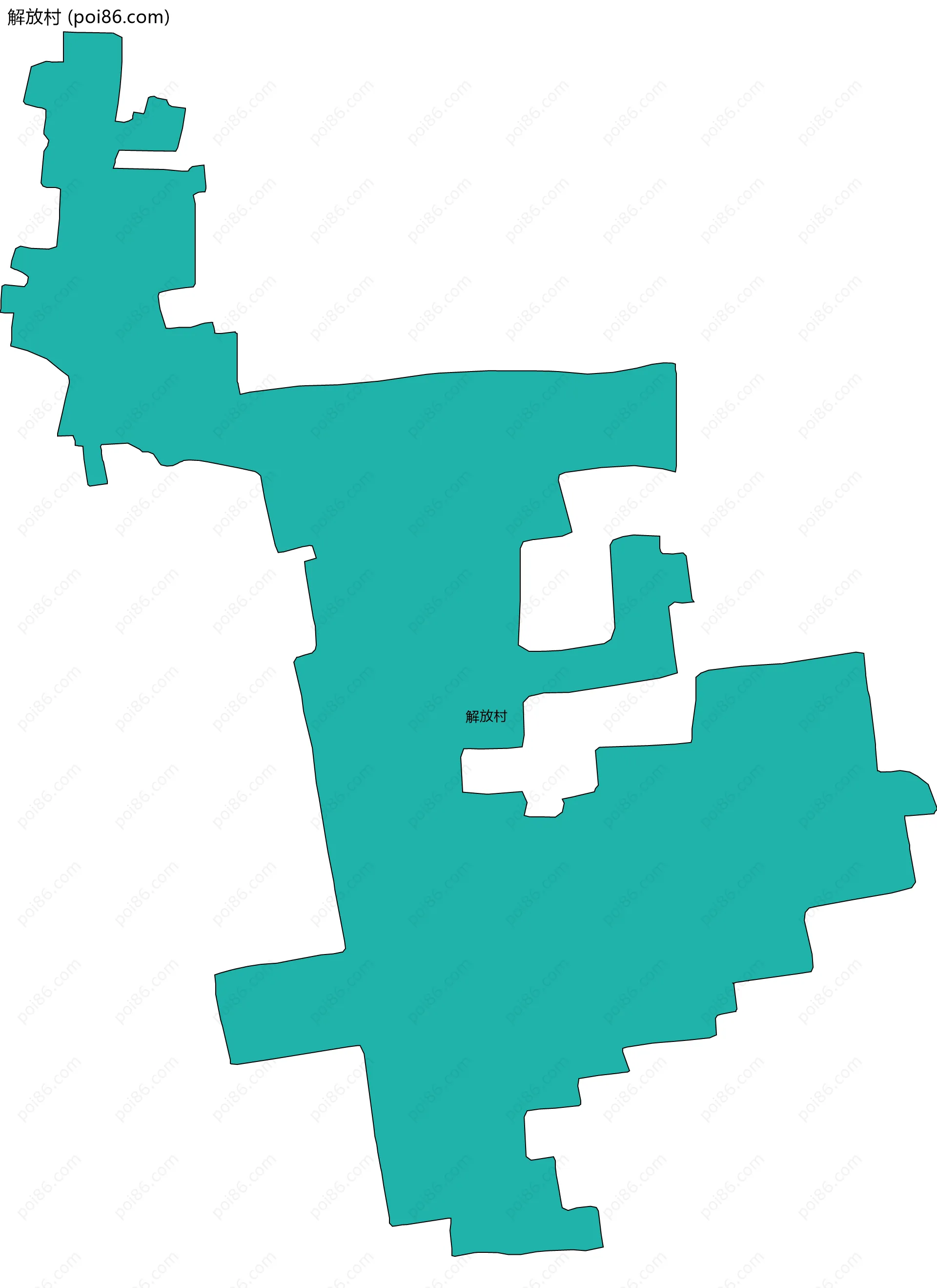 解放村边界地图