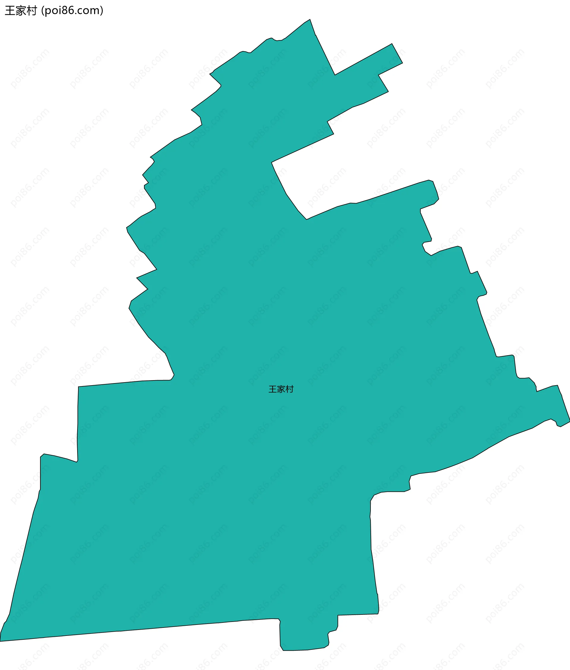 王家村边界地图