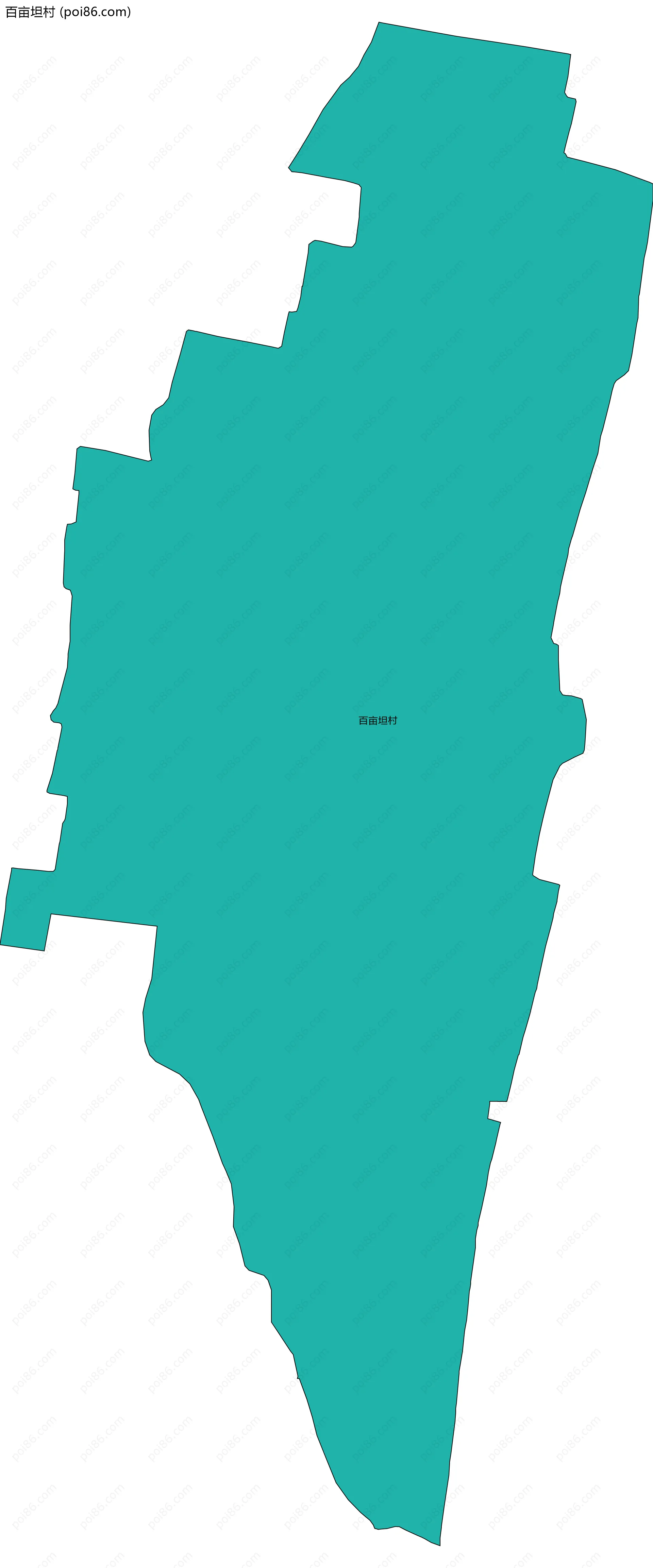 百亩坦村边界地图