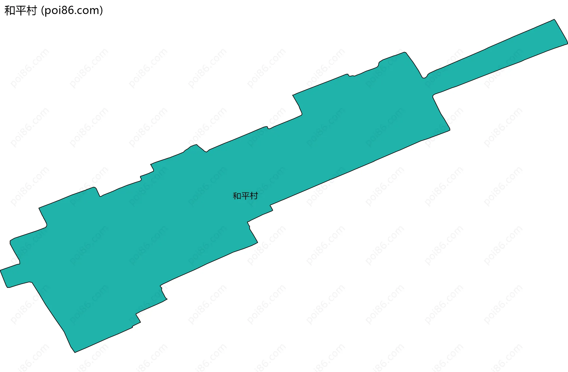 和平村边界地图