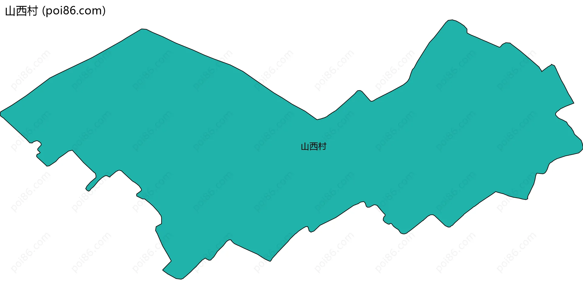 山西村边界地图
