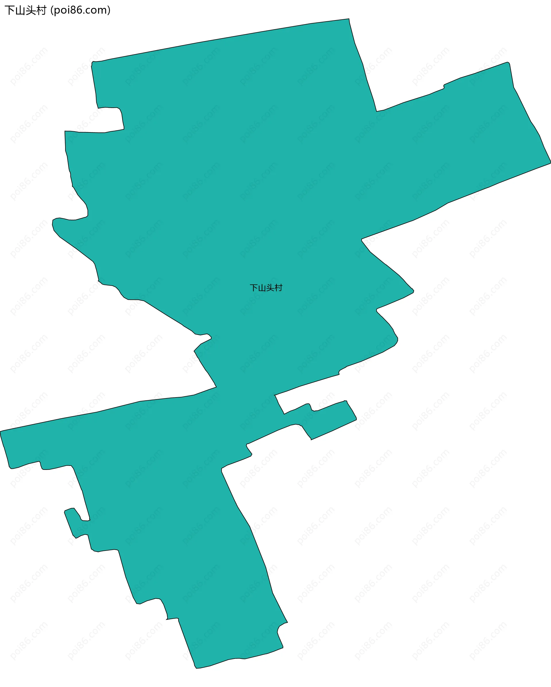 下山头村边界地图